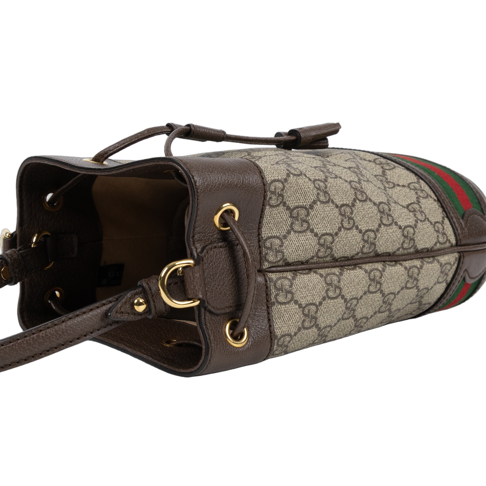 古馳 GUCCI Ophidia GG 小型 肩背 水桶袋 550621 96I3B 棕GG紋Ophidia水桶包 背帶