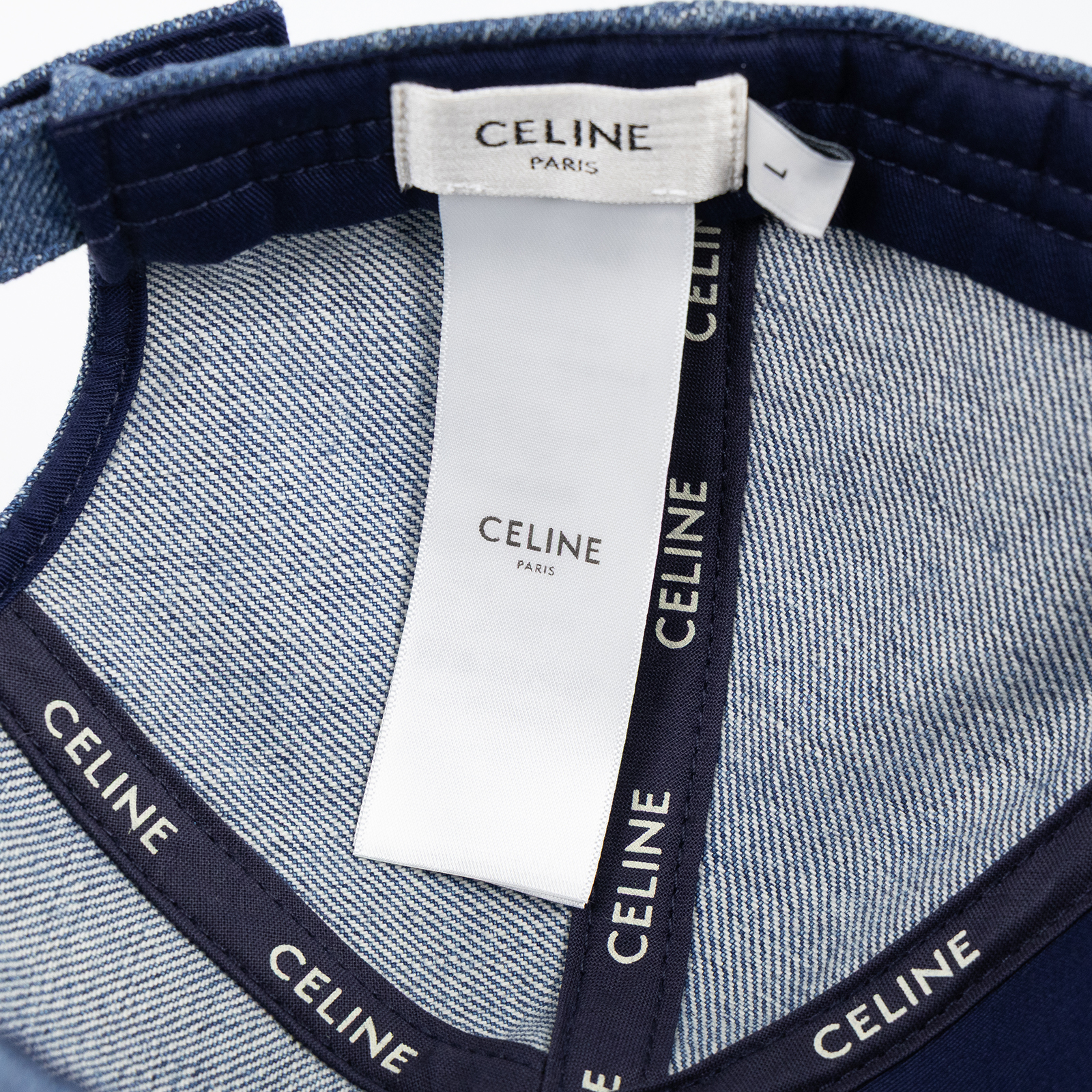 思琳 CELINE Triomphe 棒球帽 洗水牛仔布  2AUT6930F_L 牛仔凱旋棒球帽 #L 無附屬品