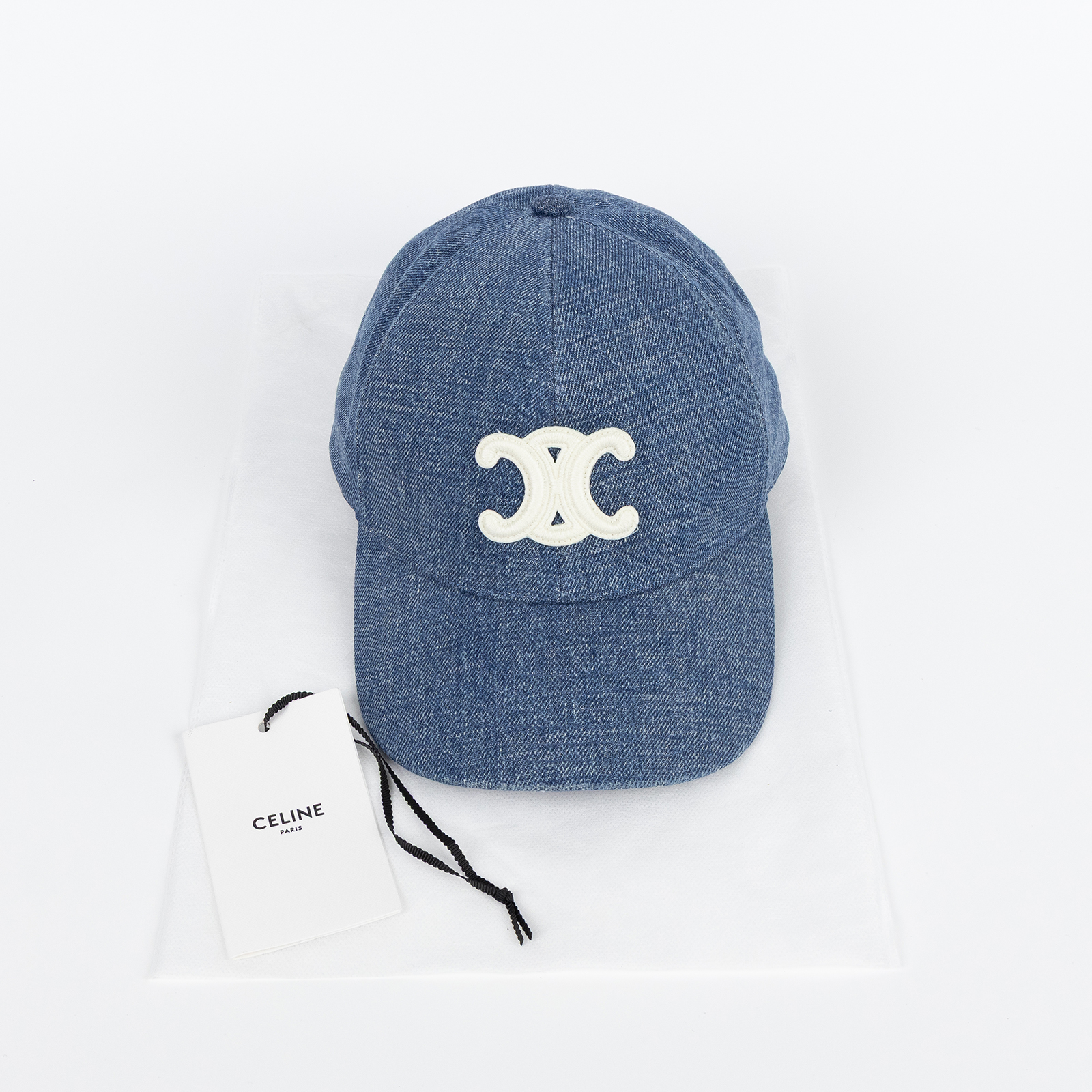 思琳 CELINE Triomphe 棒球帽 洗水牛仔布  2AUT6930F_L 牛仔凱旋棒球帽 #L 無附屬品