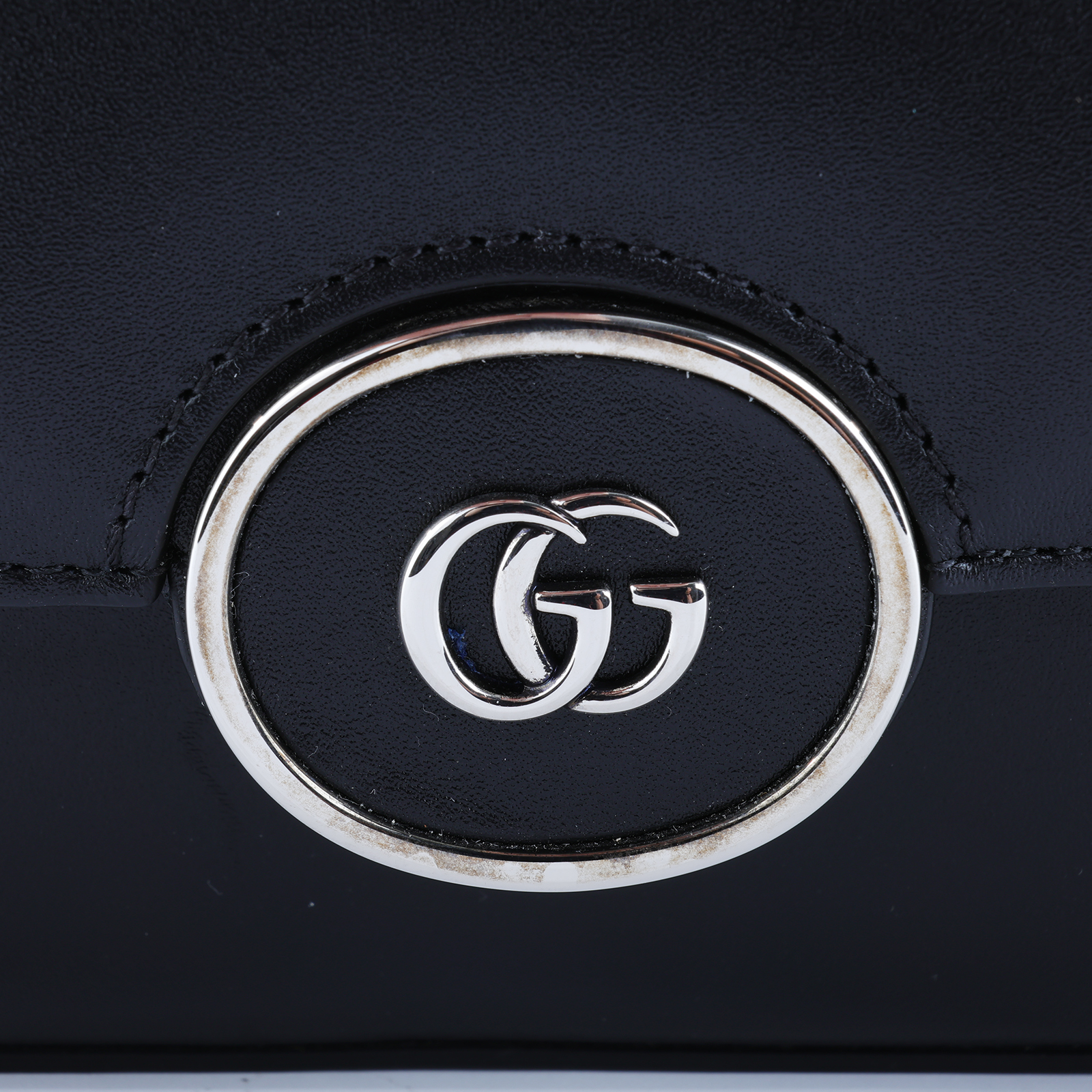 古馳 GUCCI Petite GG 肩背包 斜背包 739722 AABSG 黑側背包Petite GG 防塵袋/購買證明影本