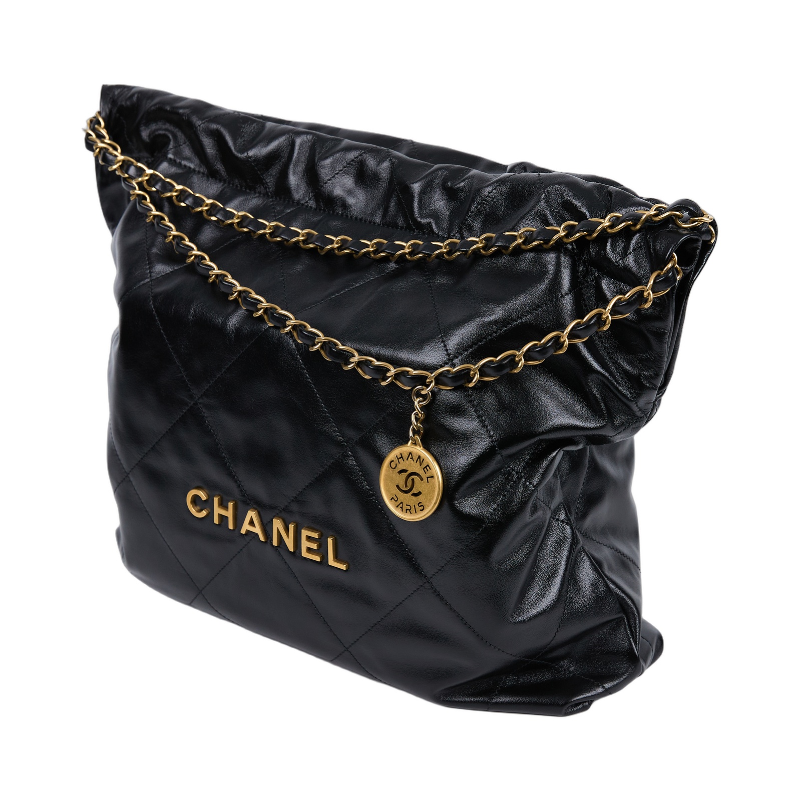 香奈兒 CHANEL 22 小型 束口包 AS3260 晶片款 黑金22包 小號 原廠盒子/防塵袋/購買證明
