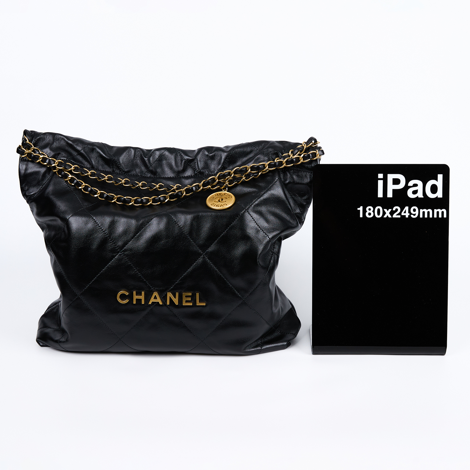 香奈兒 CHANEL 22 小型 束口包 AS3260 晶片款 黑金22包 小號 原廠盒子/防塵袋/購買證明