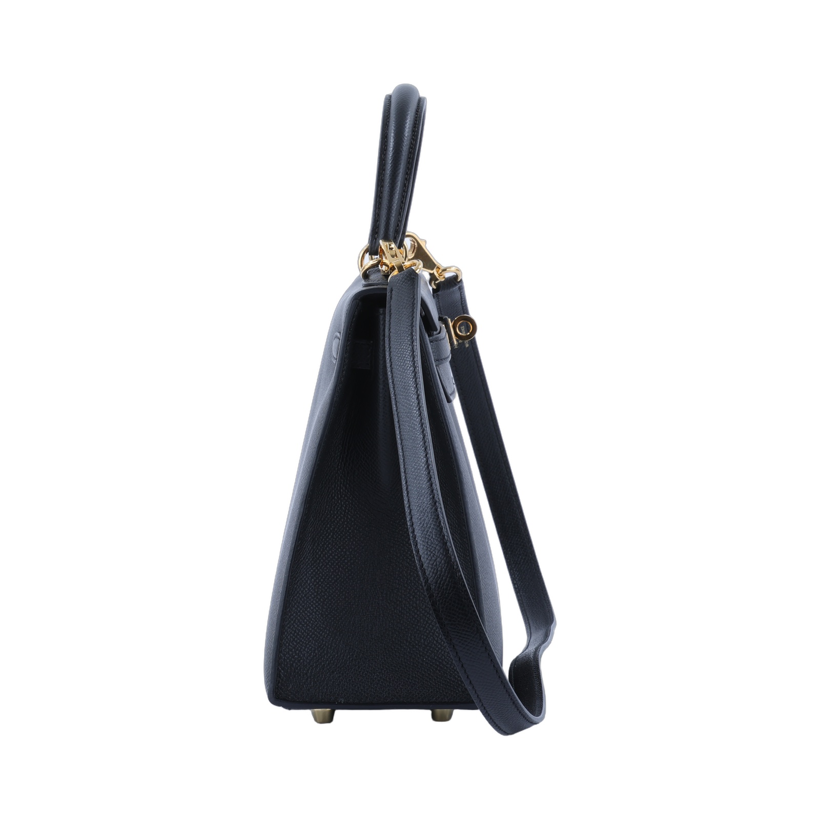 愛馬仕 Hermes Kelly II Sellier 凱莉包 25 黑色 金色五金 H038416CC89 W刻 WTC272UG H038416CC  原廠盒子/防塵袋/購買證明/鎖組/背帶