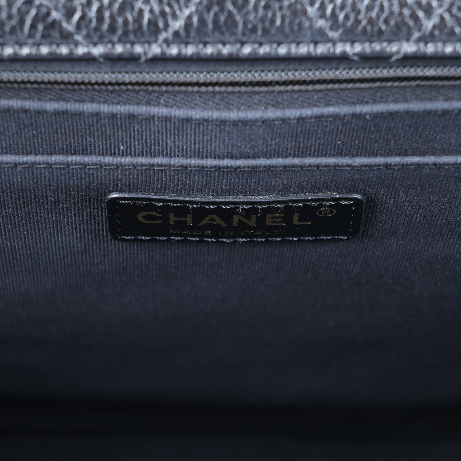 香奈兒 CHANEL 超大型 口蓋包  晶片款 黑金粒紋機場包 XXL 無附屬品