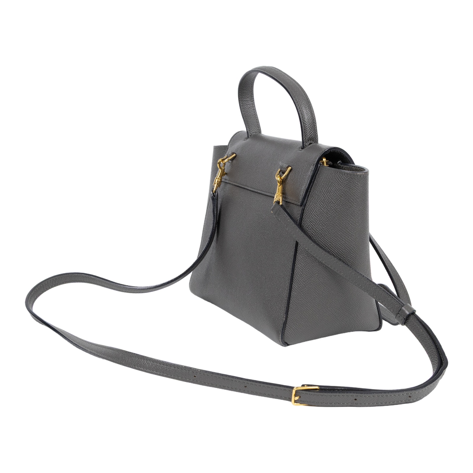思琳 CELINE 珠地小牛皮 袖珍型 Belt 手袋 189003ZVA 灰NANO BELT 2WAY 防塵袋/背帶