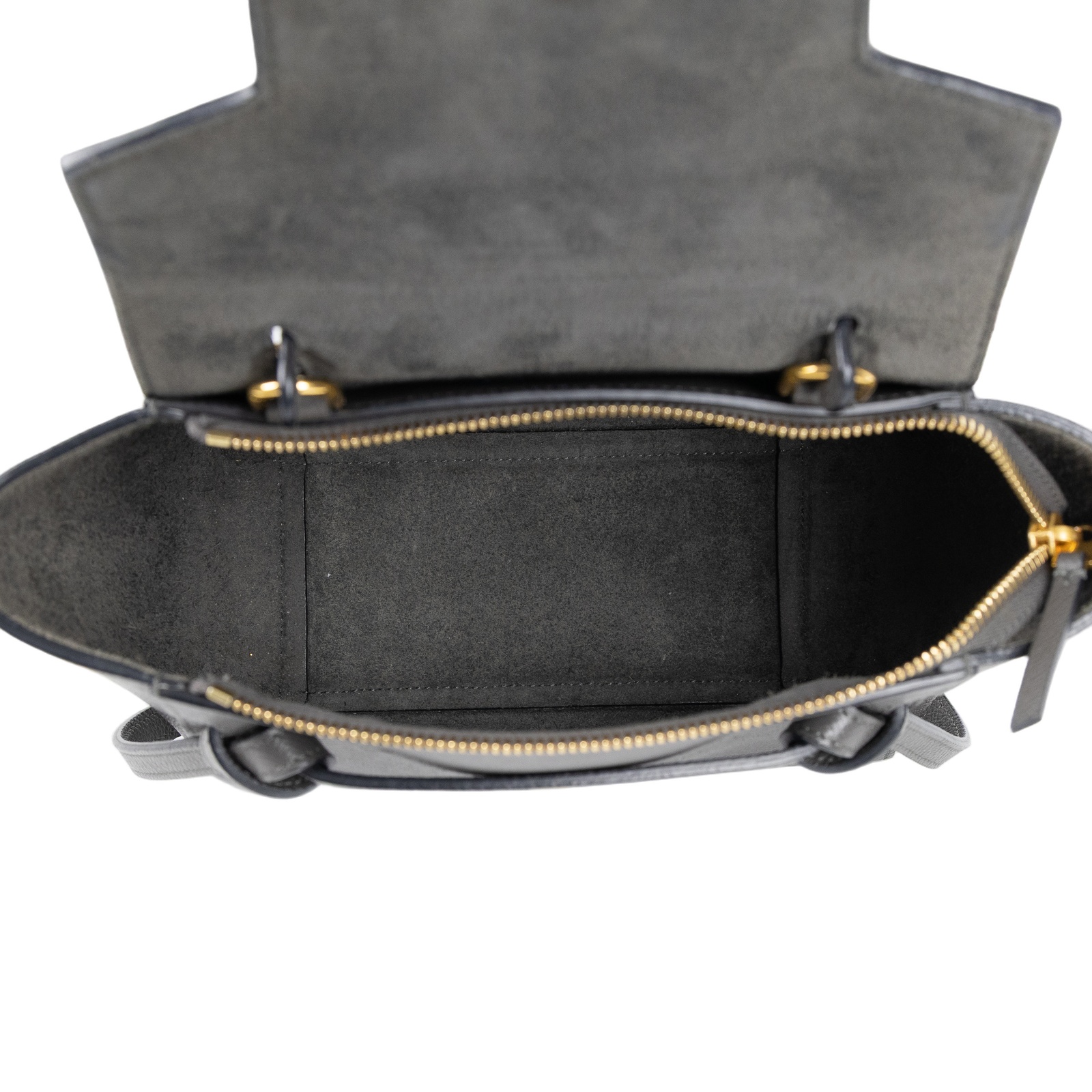 思琳 CELINE 珠地小牛皮 袖珍型 Belt 手袋 189003ZVA 灰NANO BELT 2WAY 防塵袋/背帶
