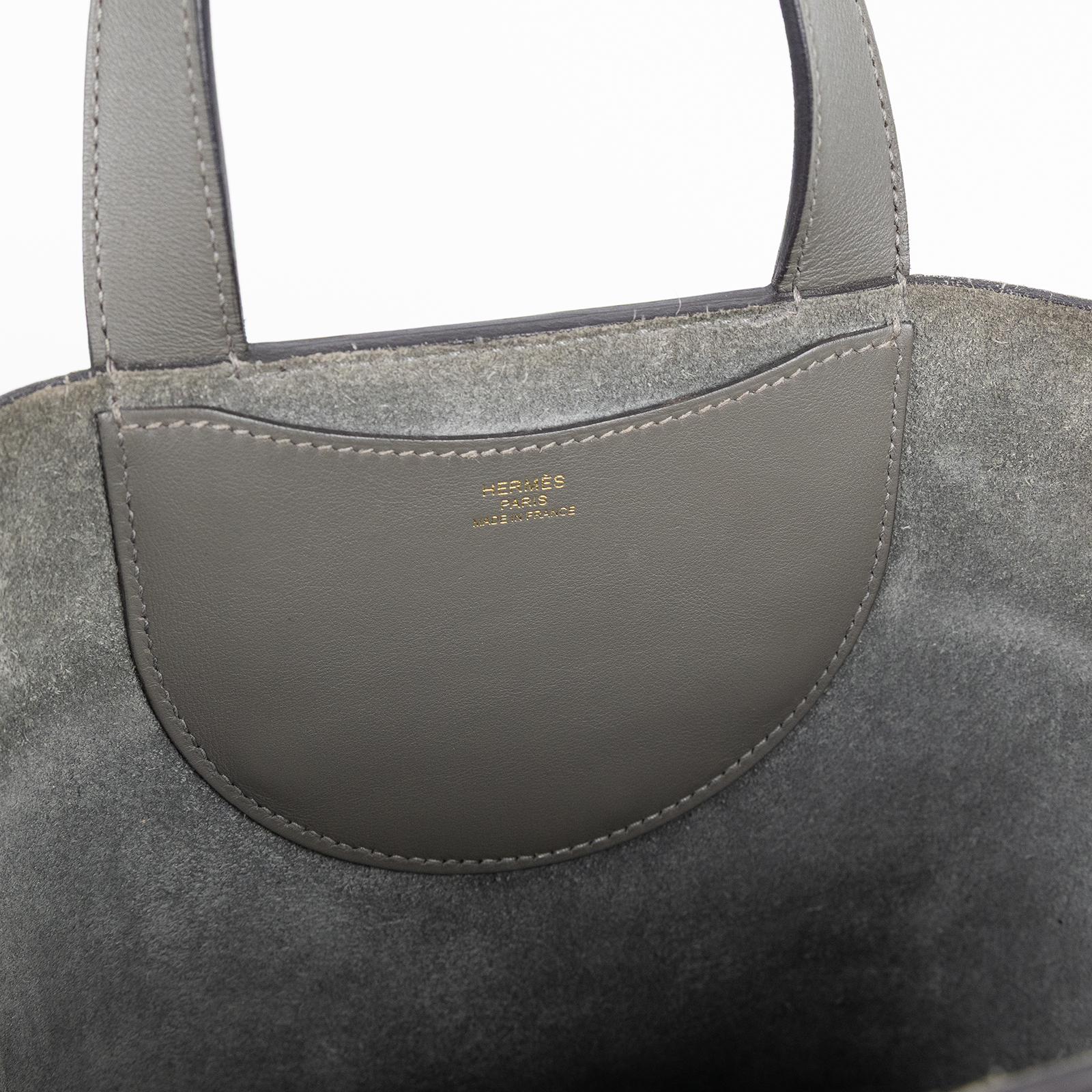 愛馬仕 Hermes In The Loop 18  豬鼻 菜籃子包 金色五金 灰泥灰色 H084274CCAH /BBS006ZB  原廠盒子/防塵袋/購買證明