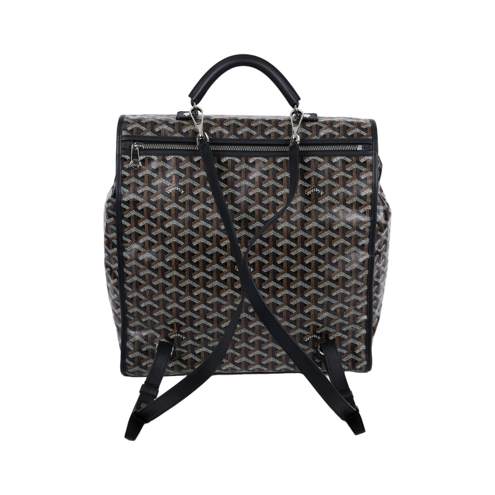 高雅德 GOYARD Saint Leger MM 背包 STLEGEMMLTY 黑SAINT LEGER翻蓋後背包 無附屬品