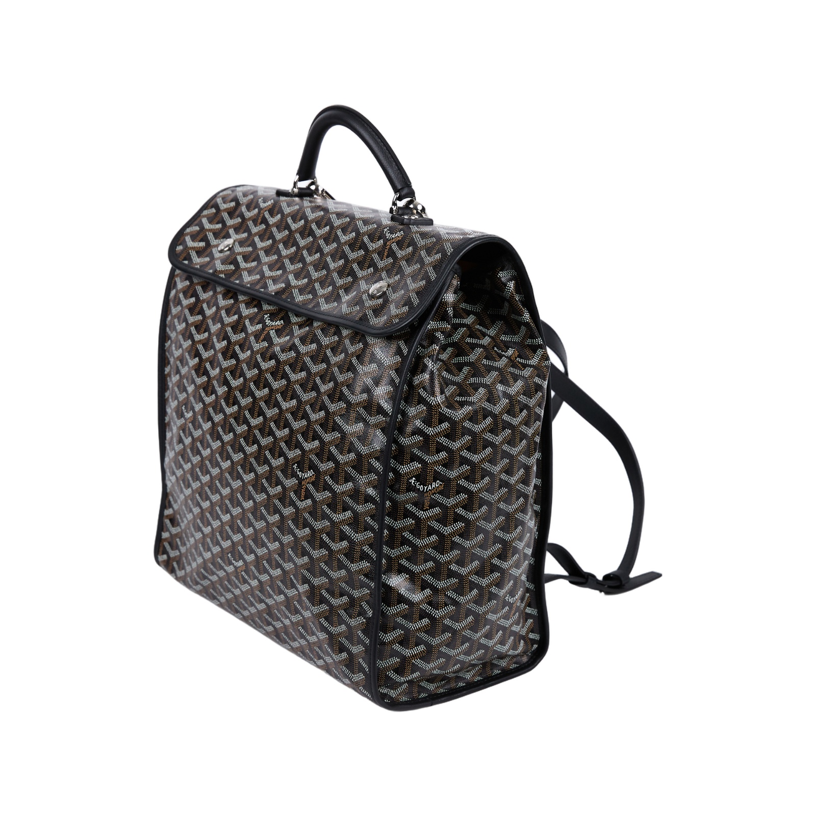 高雅德 GOYARD Saint Leger MM 背包 STLEGEMMLTY 黑SAINT LEGER翻蓋後背包 無附屬品