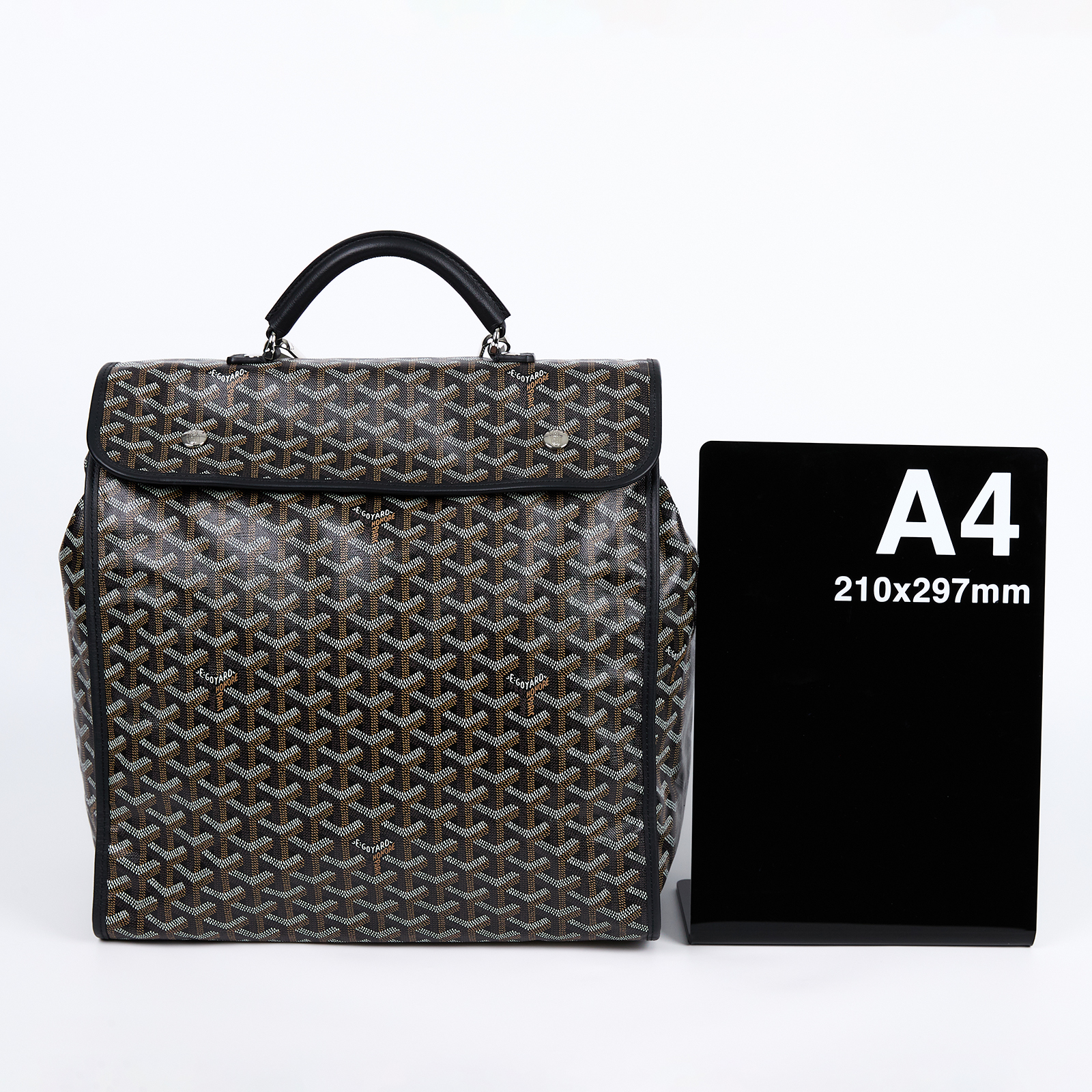 高雅德 GOYARD Saint Leger MM 背包 STLEGEMMLTY 黑SAINT LEGER翻蓋後背包 無附屬品
