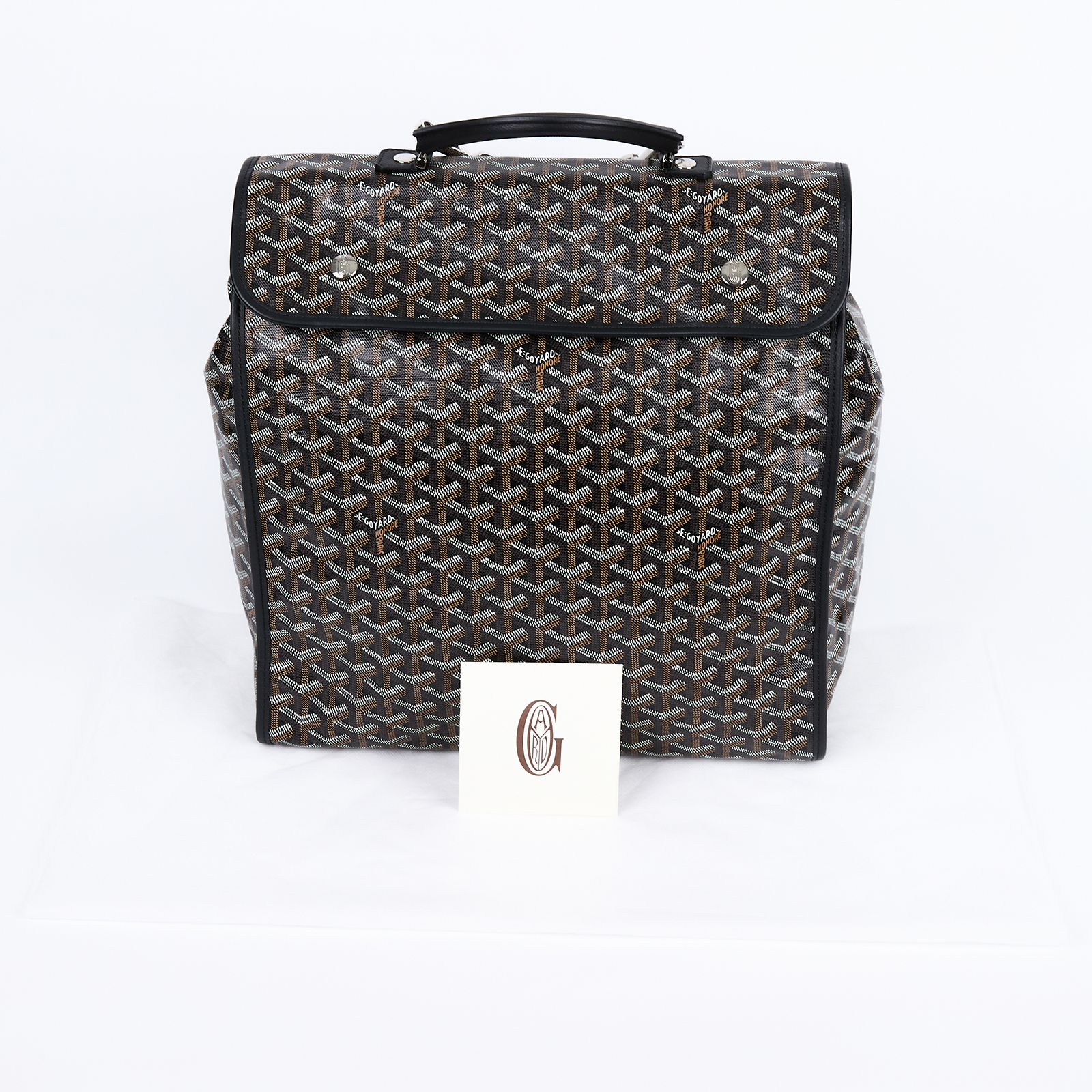 高雅德 GOYARD Saint Leger MM 背包 STLEGEMMLTY 黑SAINT LEGER翻蓋後背包 無附屬品