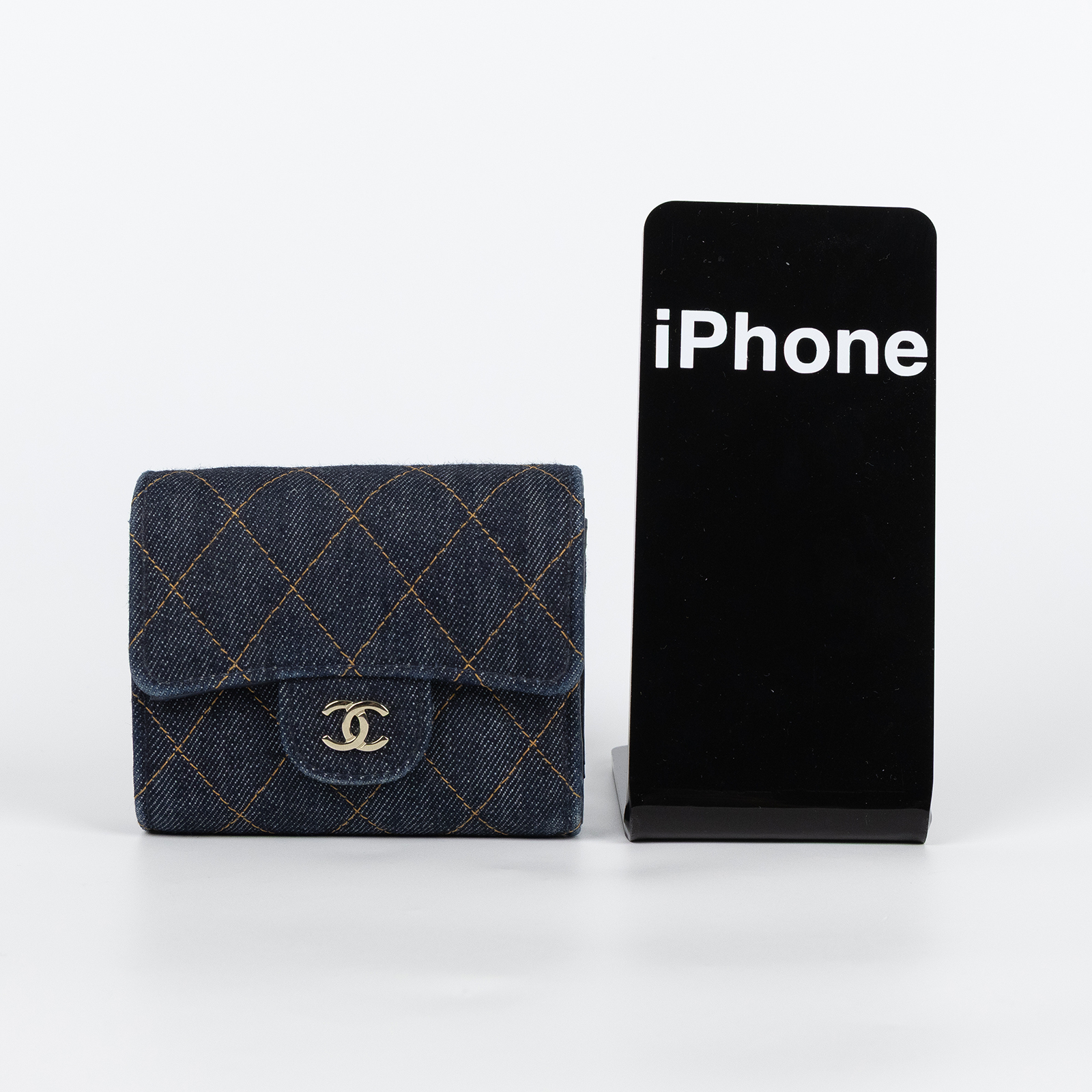 香奈兒 CHANEL CC 錢包 三折 短夾  AP0229 B23492 晶片款 丹寧COCO三折短夾 原廠盒子/防塵袋
