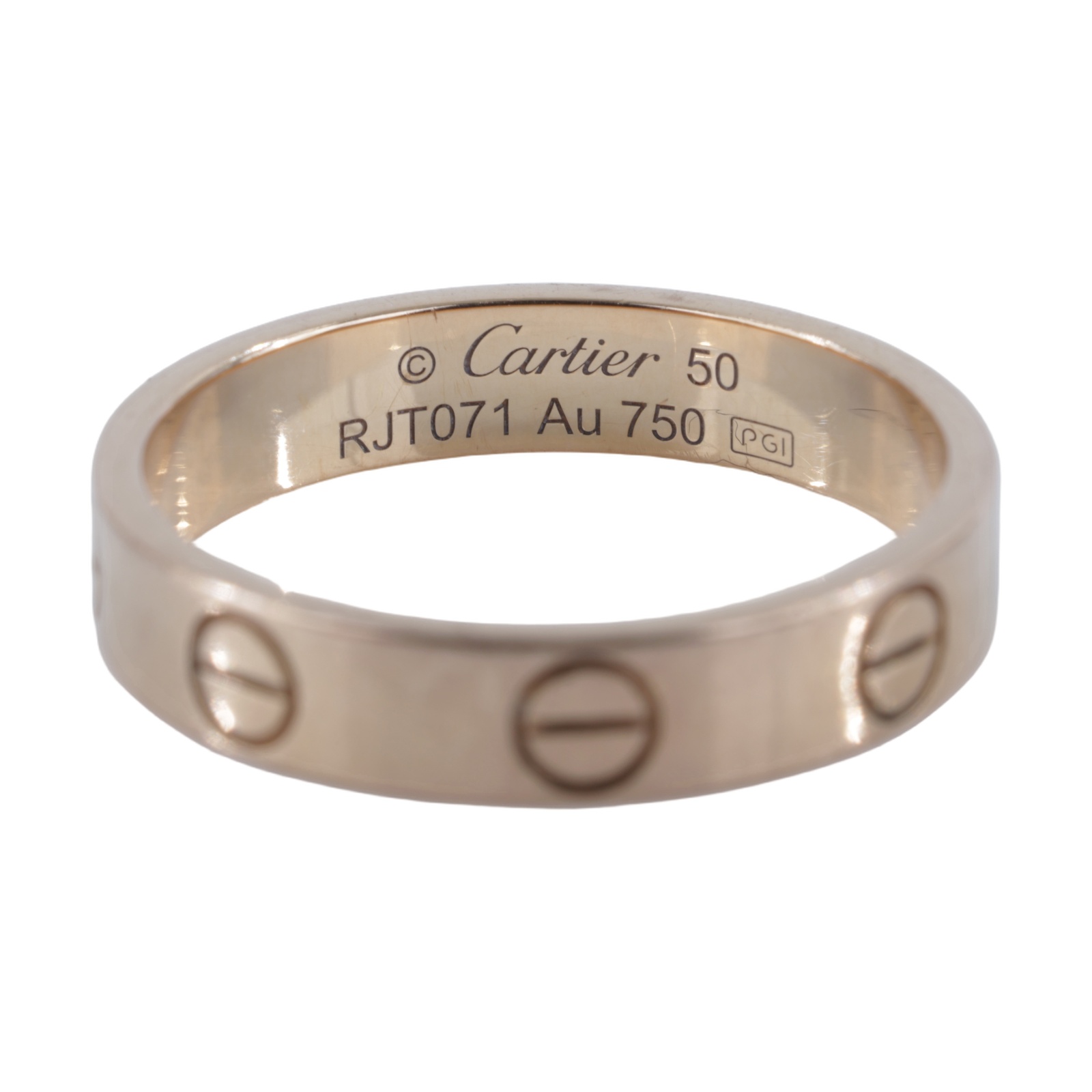 卡地亞 CARTIER Love 戒指 小型款 B4085250 RG LOVE戒指 #50 原廠盒子/證書