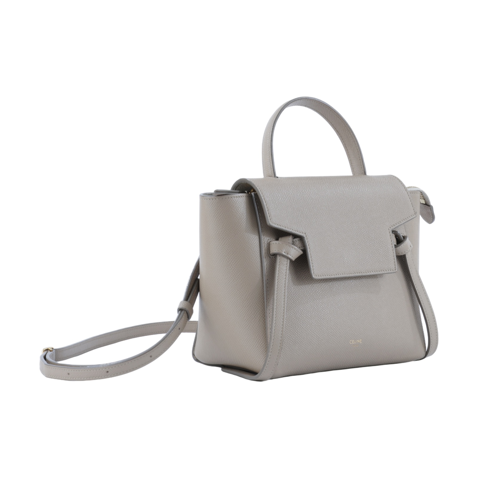 思琳 CELINE 珠地小牛皮 袖珍型 Belt 手袋 189003ZVA 奶茶色BELT NANO 防塵袋/背帶
