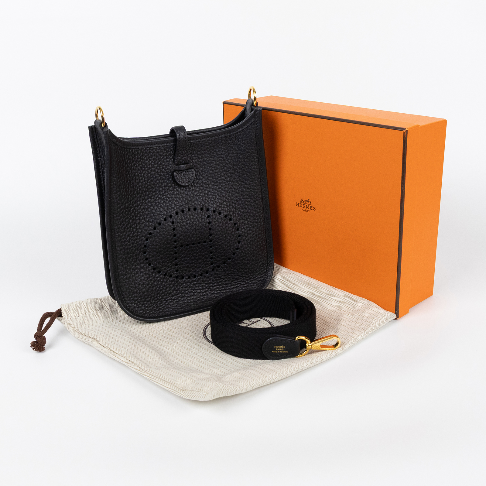 愛馬仕 Hermes Evelyne Bag Mini 伊芙琳包 Evelyne 16 EV16 B MP 007 BC  原廠盒子/防塵袋