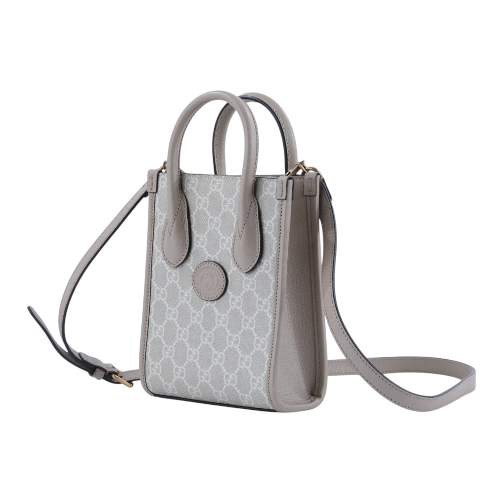 古馳 GUCCI Interlocking G 迷你 手提袋 671623 UULBT 奶茶INTERLOCKING琴譜 原廠盒子/防塵袋/背帶