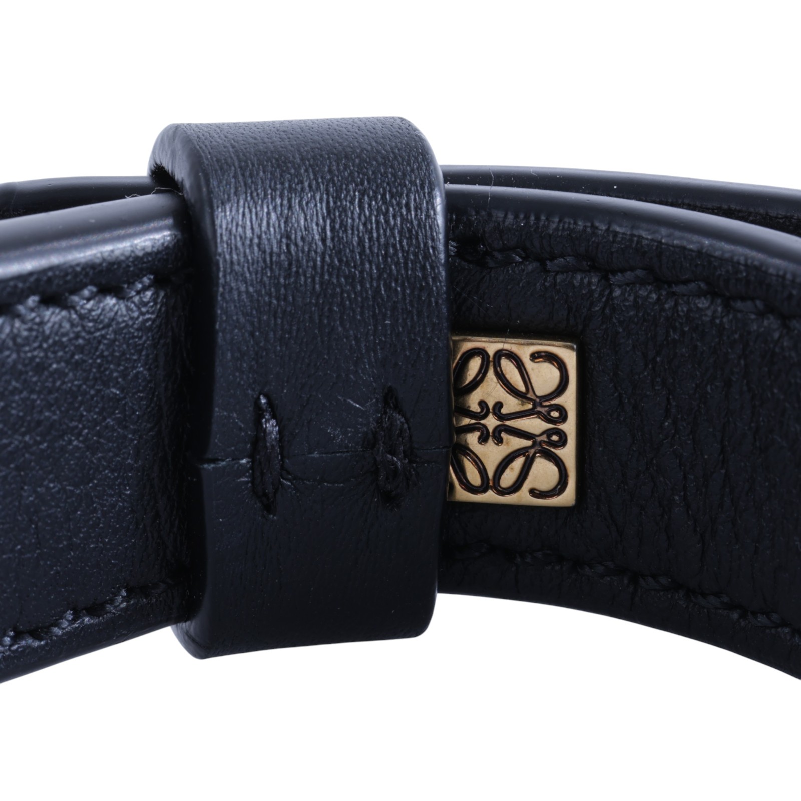 羅意威 LOEWE Anagram 短背帶 肩帶 182345 黑LOGO燙金提把 防塵袋