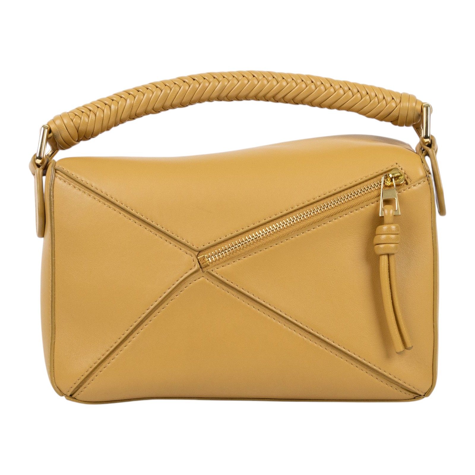 羅意威 LOEWE Small Puzzle bag 斜背包 A510S21XAE 淺黃編織提把PUZZLE SMALL 防塵袋/背帶