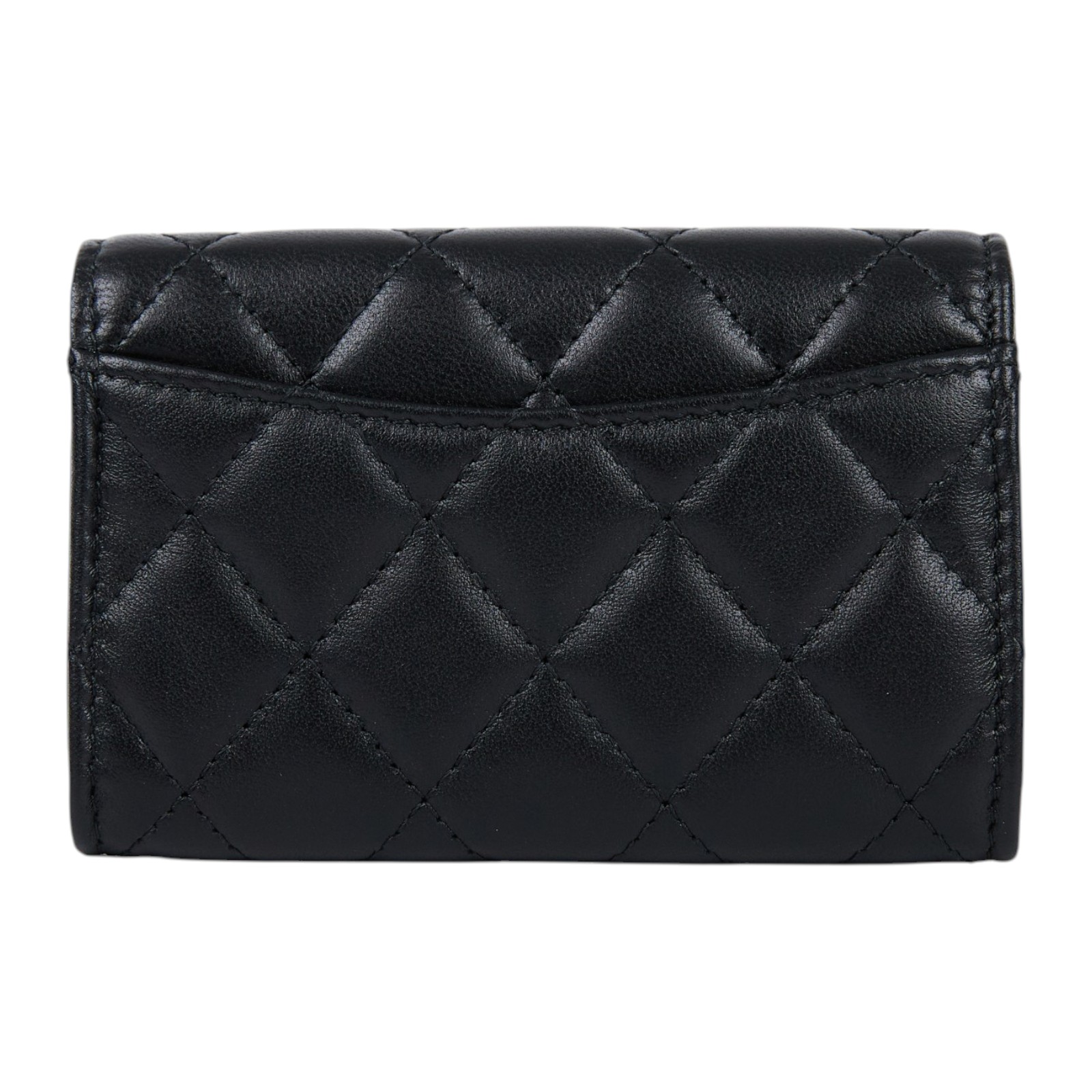 香奈兒 CHANEL CC LOGO 口蓋 卡片夾 錢包 AP0214 Y01295 黑羊單層卡包 原廠盒子/防塵袋/購買證明影本