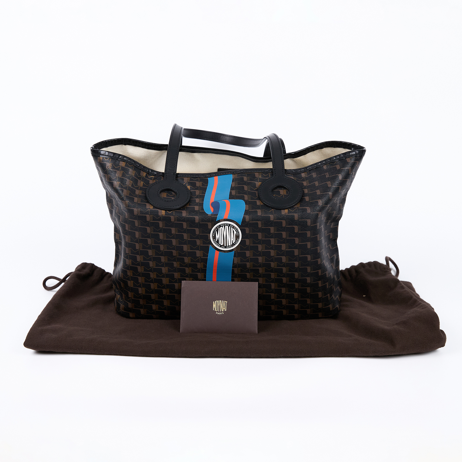 摩奈 MOYNAT Oh! Tote Ruban 肩背包 托特包 小號  黑帆布托特包 防塵袋
