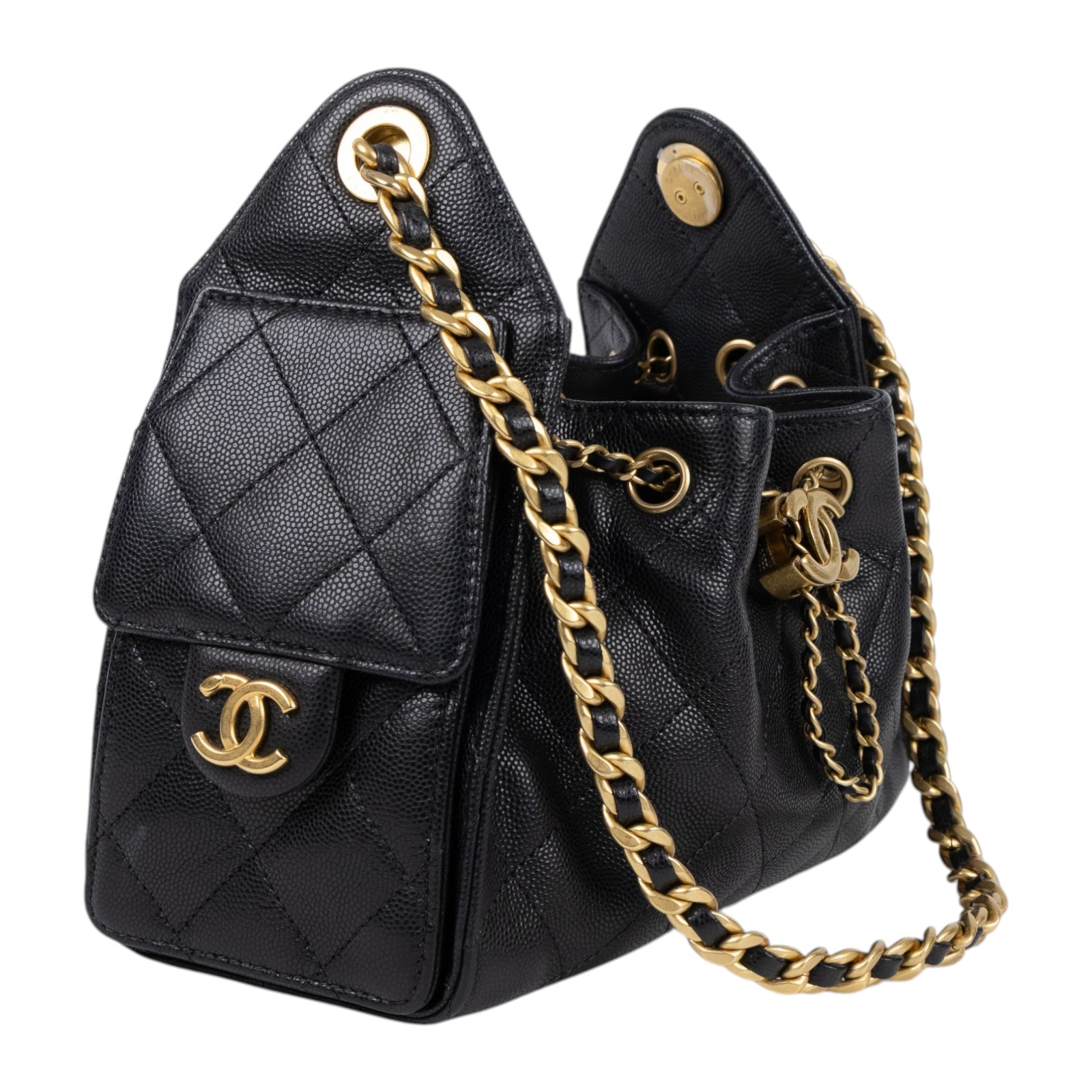 香奈兒 CHANEL 25 迷你包 AS5631 晶片款 黑荔枝25包 MINI 無附屬品