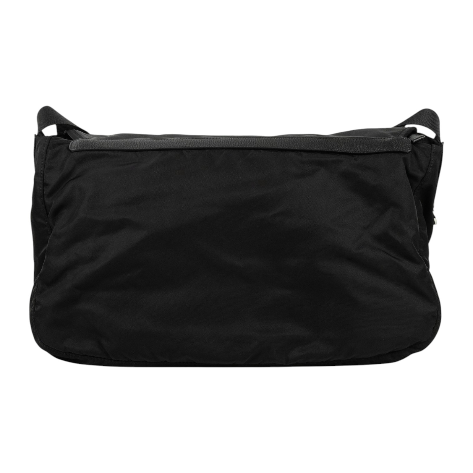 普拉達 PRADA Tessuto Nylon 郵差包 肩背包 斜背包 1BD738_V44 黑尼龍郵差包 無附屬品