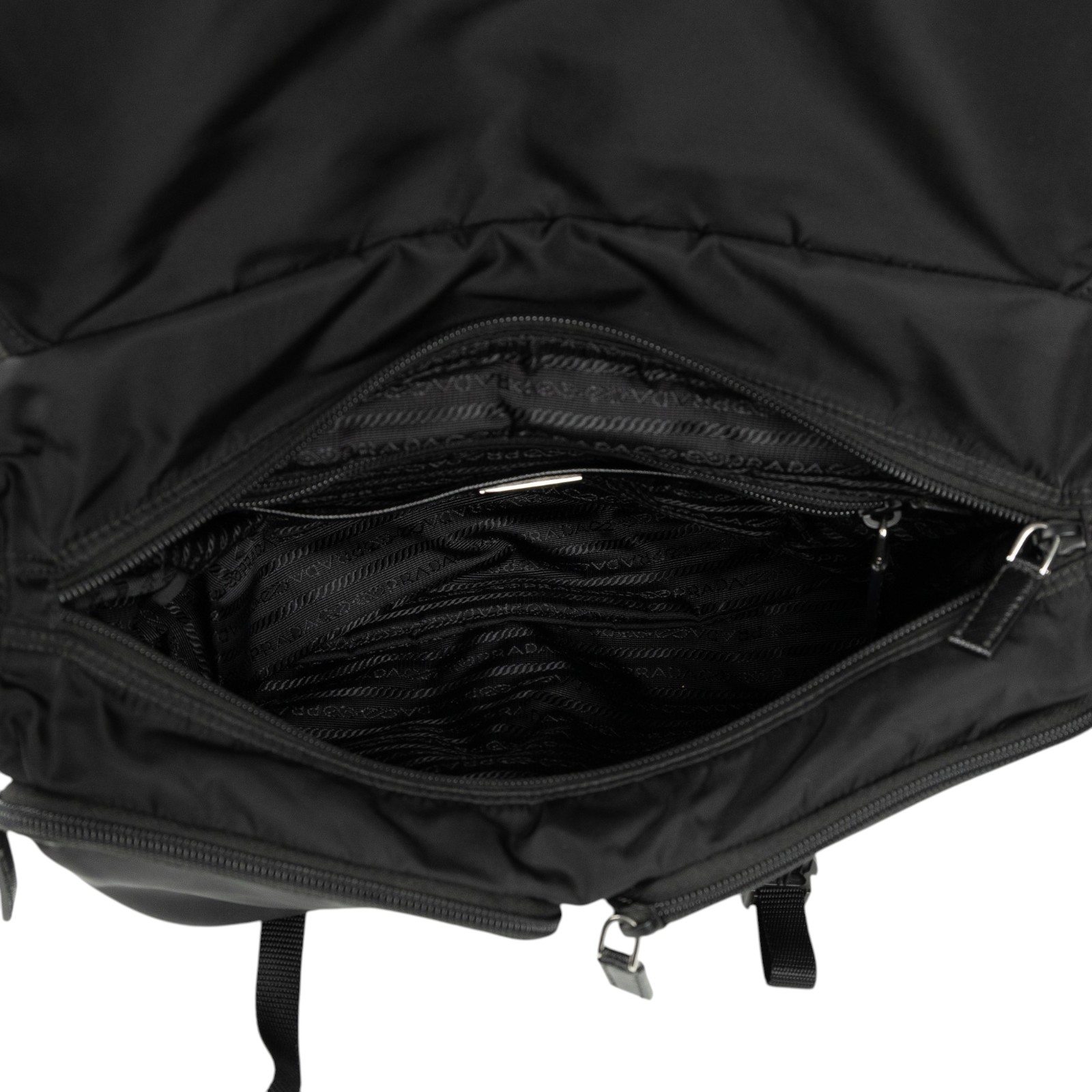 普拉達 PRADA Tessuto Nylon 郵差包 肩背包 斜背包 1BD738_V44 黑尼龍郵差包 無附屬品