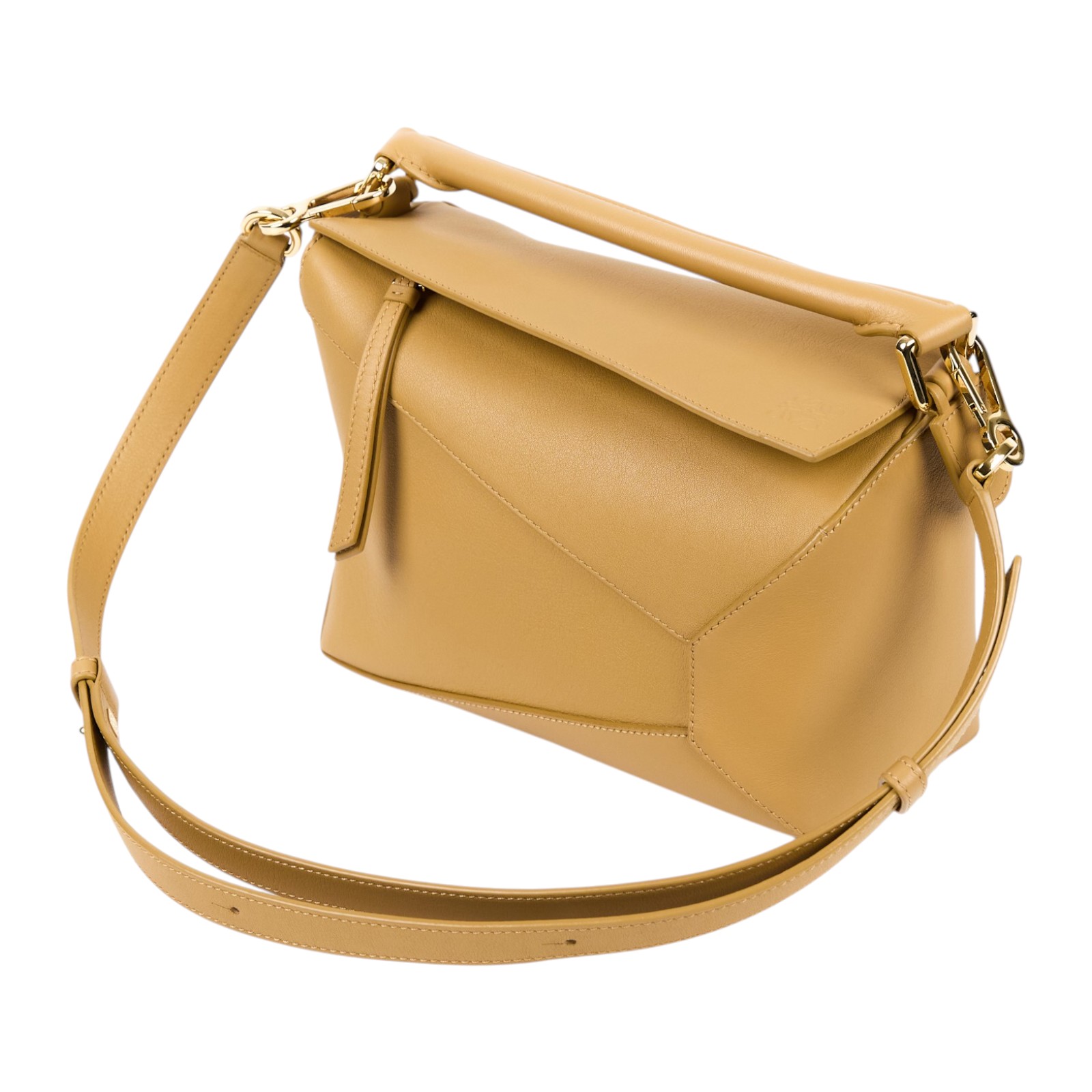 羅意威 LOEWE Small Puzzle Edge 手拿 肩背 斜背包  淺棕黃PUZZLE EDGE SMALL 背帶
