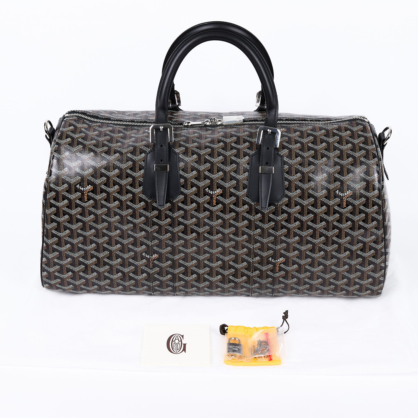 高雅德 GOYARD Boston 45 bag 波士頓包 BOSTON045TY 黑BOSTON 45 鎖組