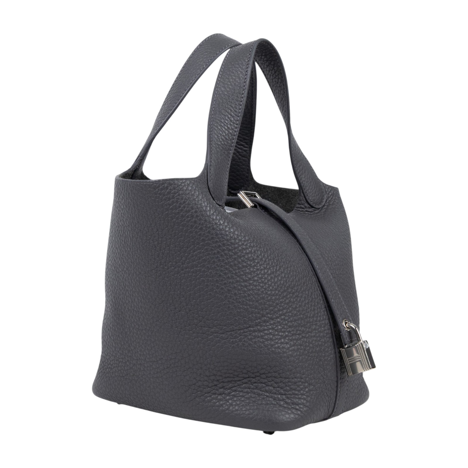 愛馬仕 Hermes Picotin Lock 18 菜籃子包 銀色五金 石板灰色 H056289CK85 /W AC 010 AT  原廠盒子/防塵袋/購買證明正本/鎖組
