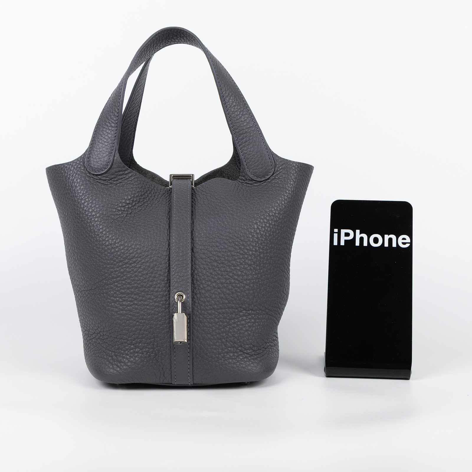 愛馬仕 Hermes Picotin Lock 18 菜籃子包 銀色五金 石板灰色 H056289CK85 /W AC 010 AT  原廠盒子/防塵袋/購買證明正本/鎖組