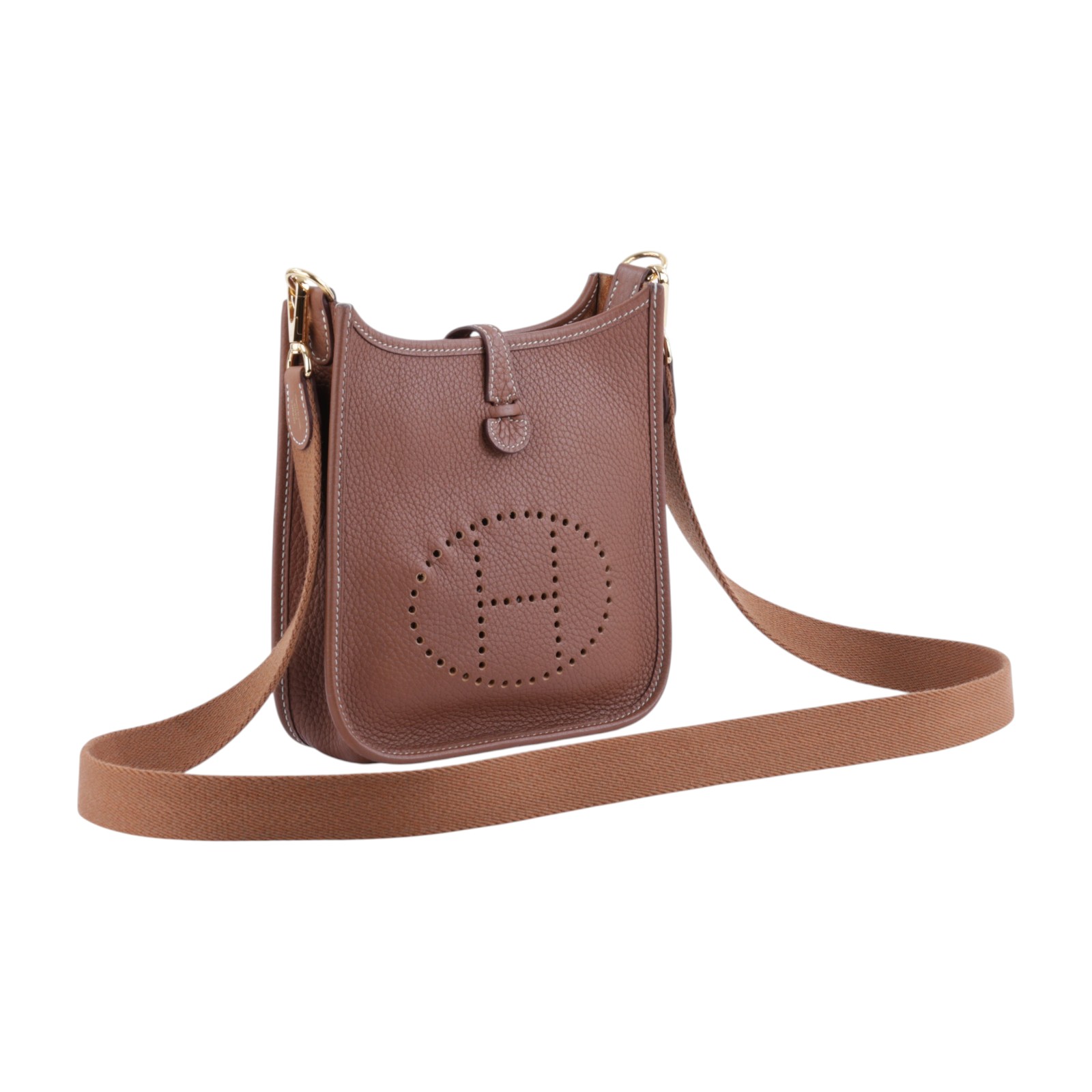 愛馬仕 Hermes Evelyne Bag Mini 伊芙琳包 Evelyne 16 EV16 Z AC 010 AT 金棕EVELYNE MINI 防塵袋
