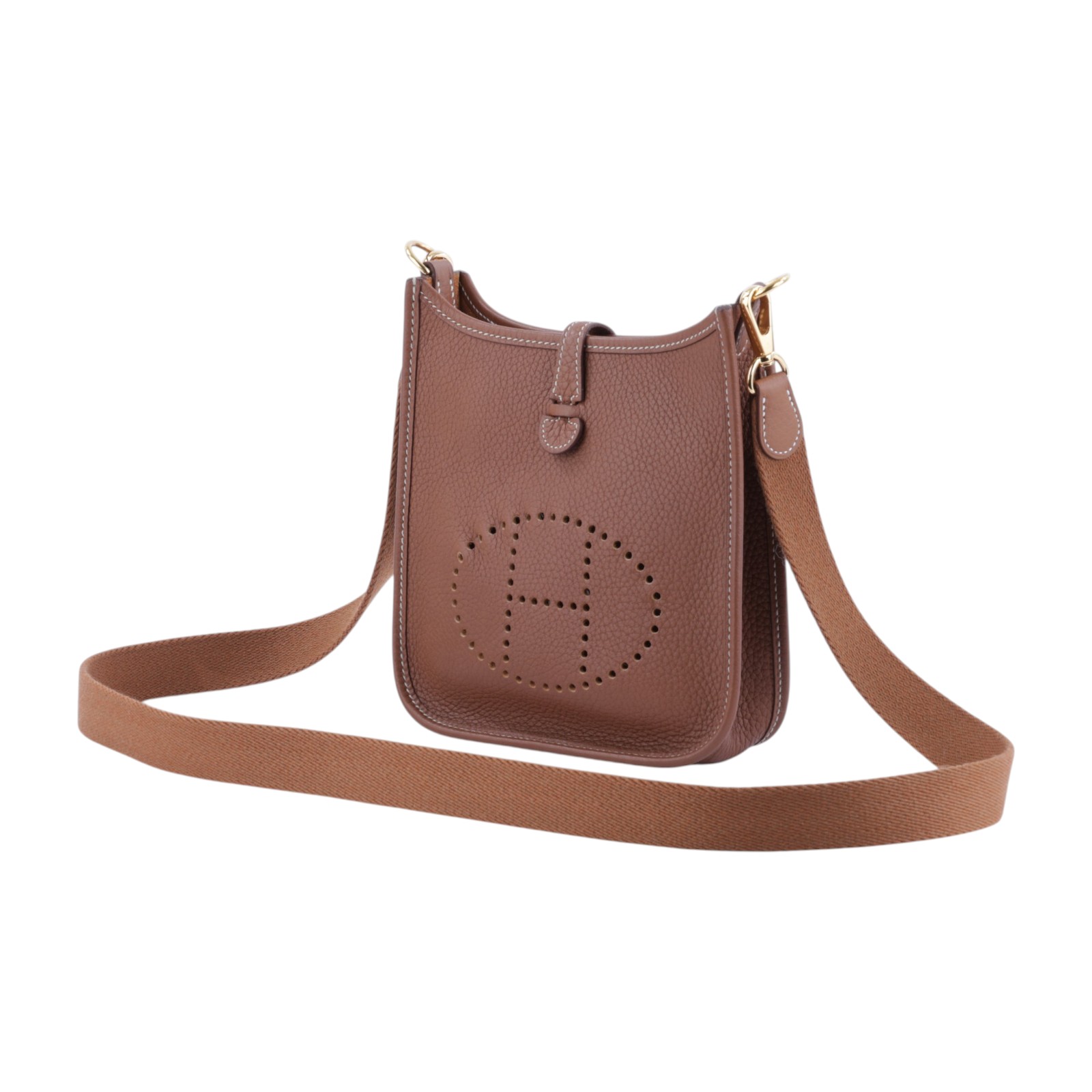 愛馬仕 Hermes Evelyne Bag Mini 伊芙琳包 Evelyne 16 EV16 Z AC 010 AT 金棕EVELYNE MINI 防塵袋