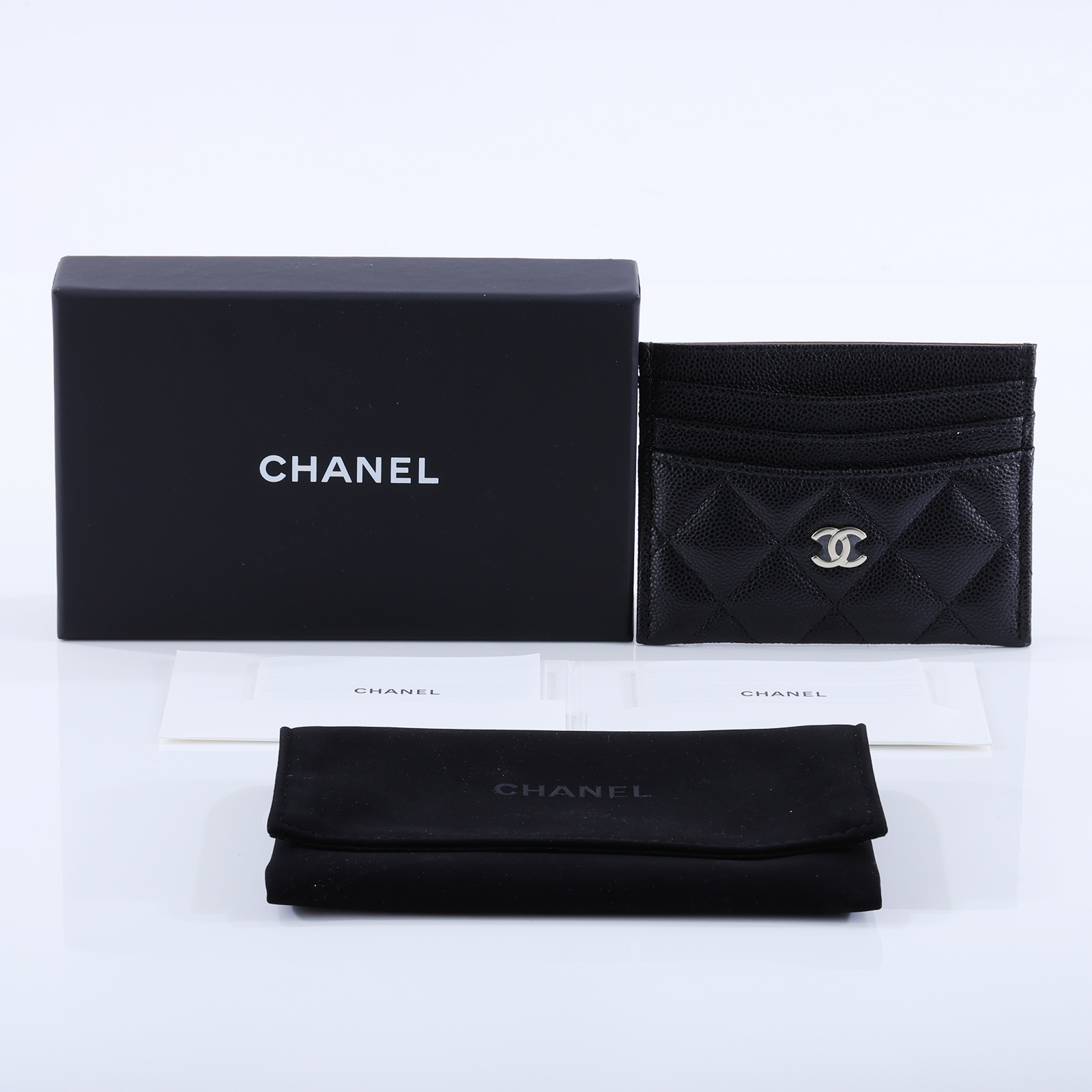 香奈兒 CHANEL 卡夾 卡包 AP4472 黑荔枝7卡卡夾 原廠盒子/防塵袋