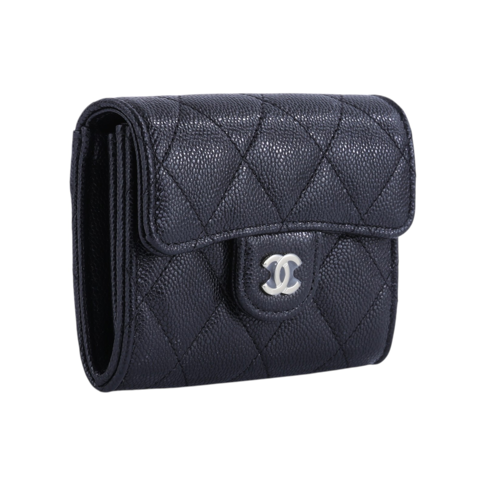 香奈兒 CHANEL 錢包 零錢包 卡夾 AP0220 黑荔枝寬版卡包 原廠盒子/防塵袋