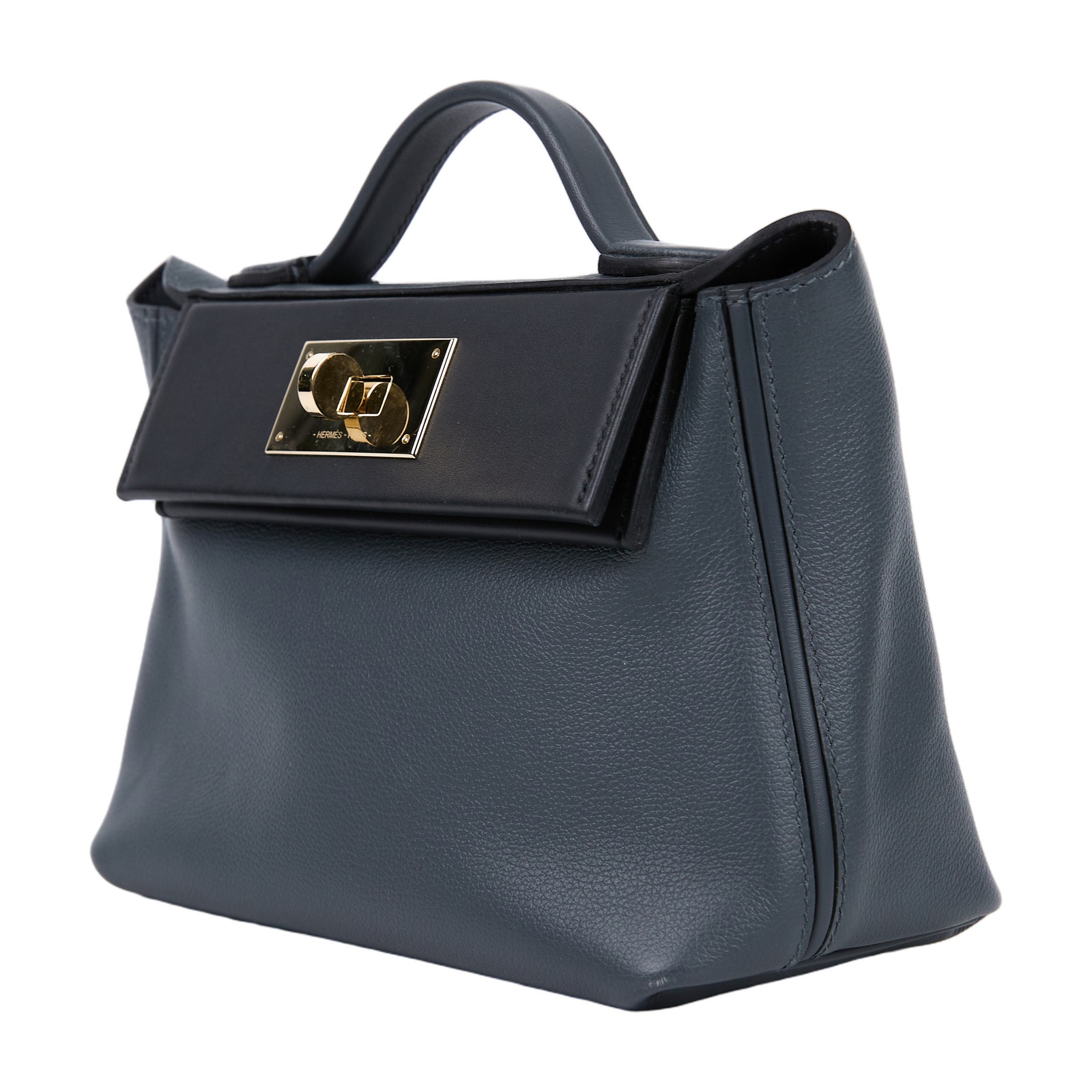 愛馬仕 Hermes 24/24 21 手提包 金色五金 霧霾灰色 黑色 H085157CPAF /WIT571CK  原廠盒子/防塵袋/購買證明正本/雨衣/背帶