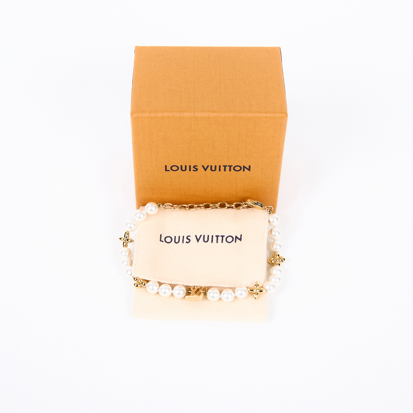 路易威登 LOUIS VUITTON My LV Pearl 手鍊 M1129A My LV Pearl 手鍊 原廠盒子/防塵袋