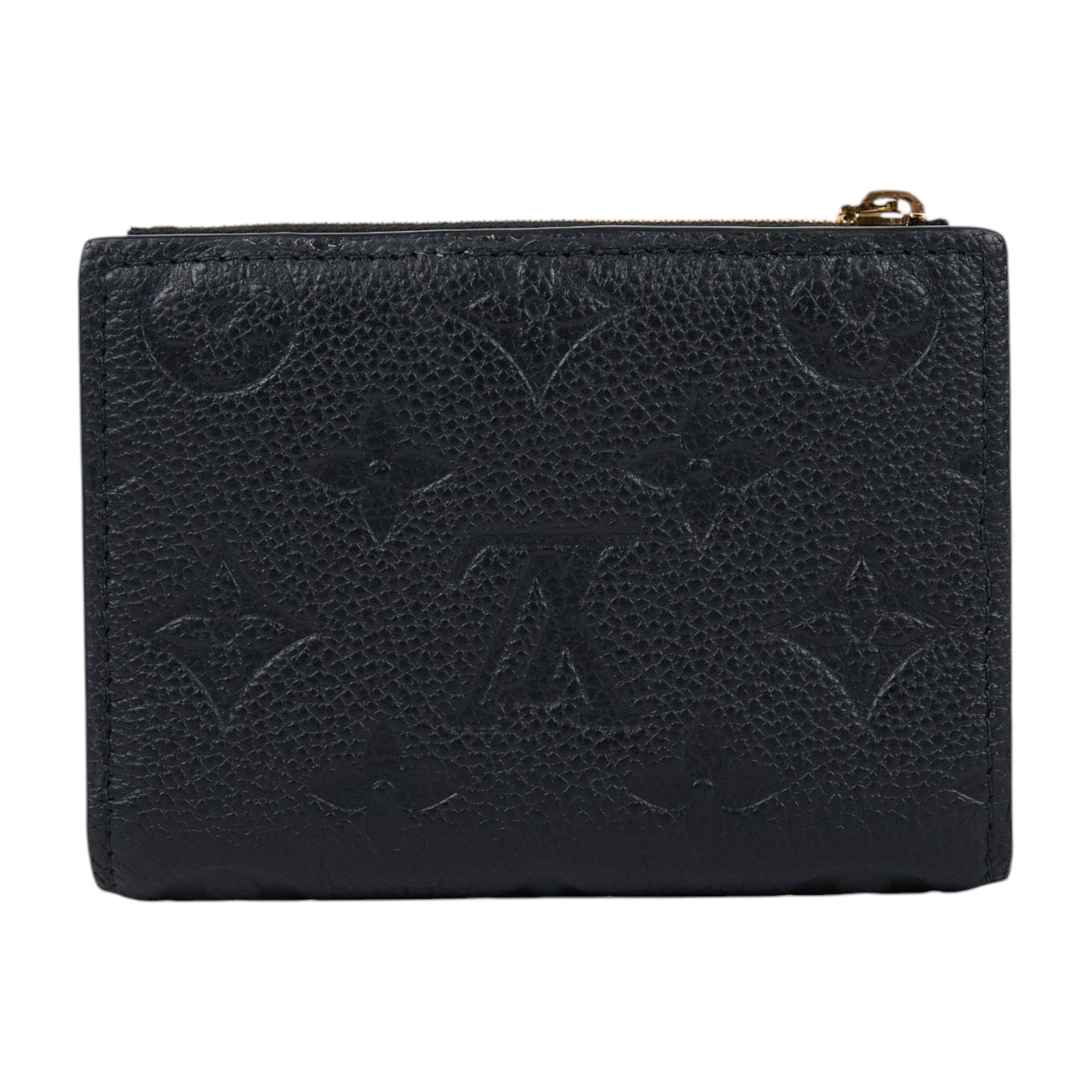 路易威登 LOUIS VUITTON Lisa 錢包 零錢夾 黑色 M83365 晶片款 黑壓紋金釦Lisa對折短夾 原廠盒子/防塵袋