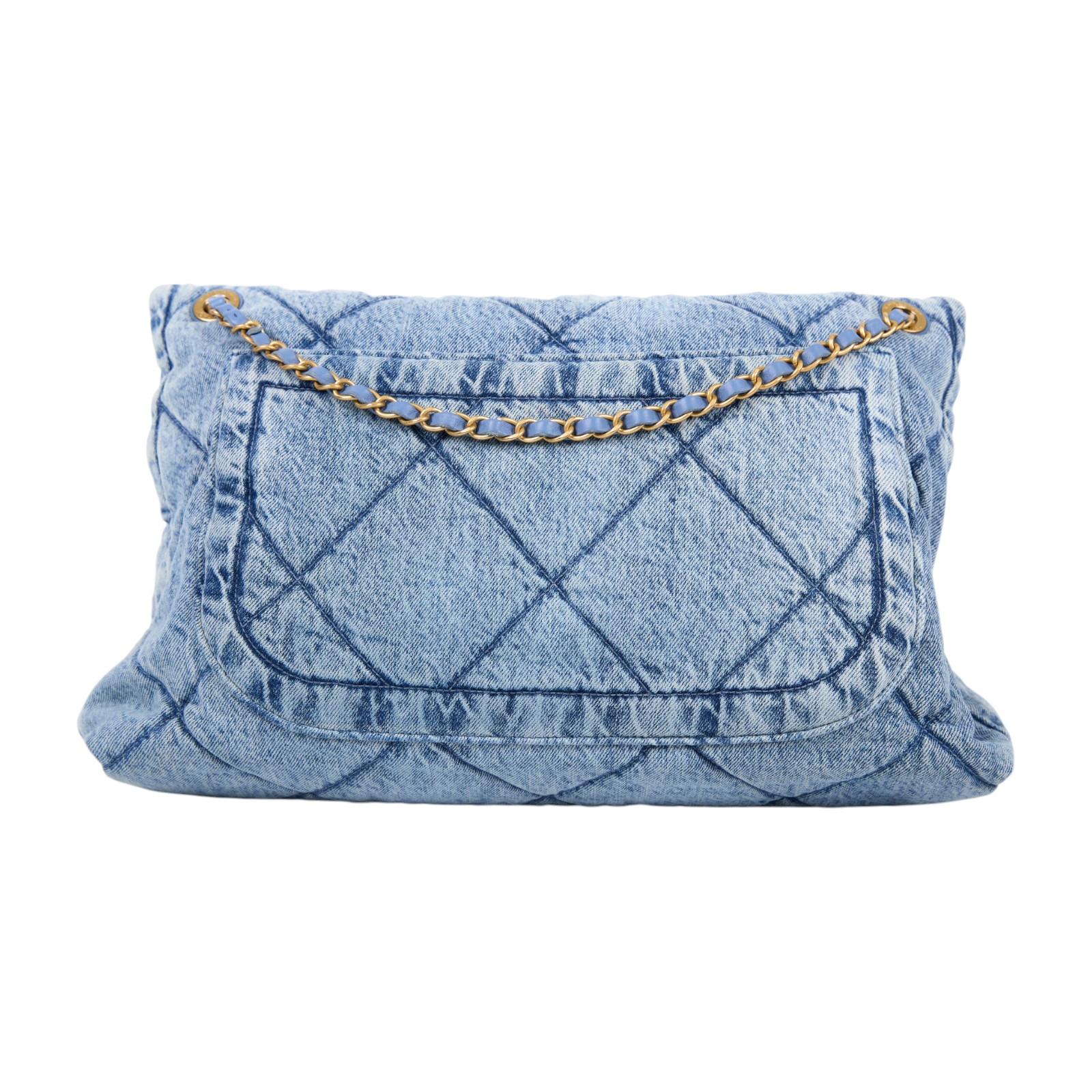 香奈兒 CHANEL 2025/26 秋冬系列 大型口蓋包 AS5727 B22143 淺丹寧大型HOBO 無附屬品