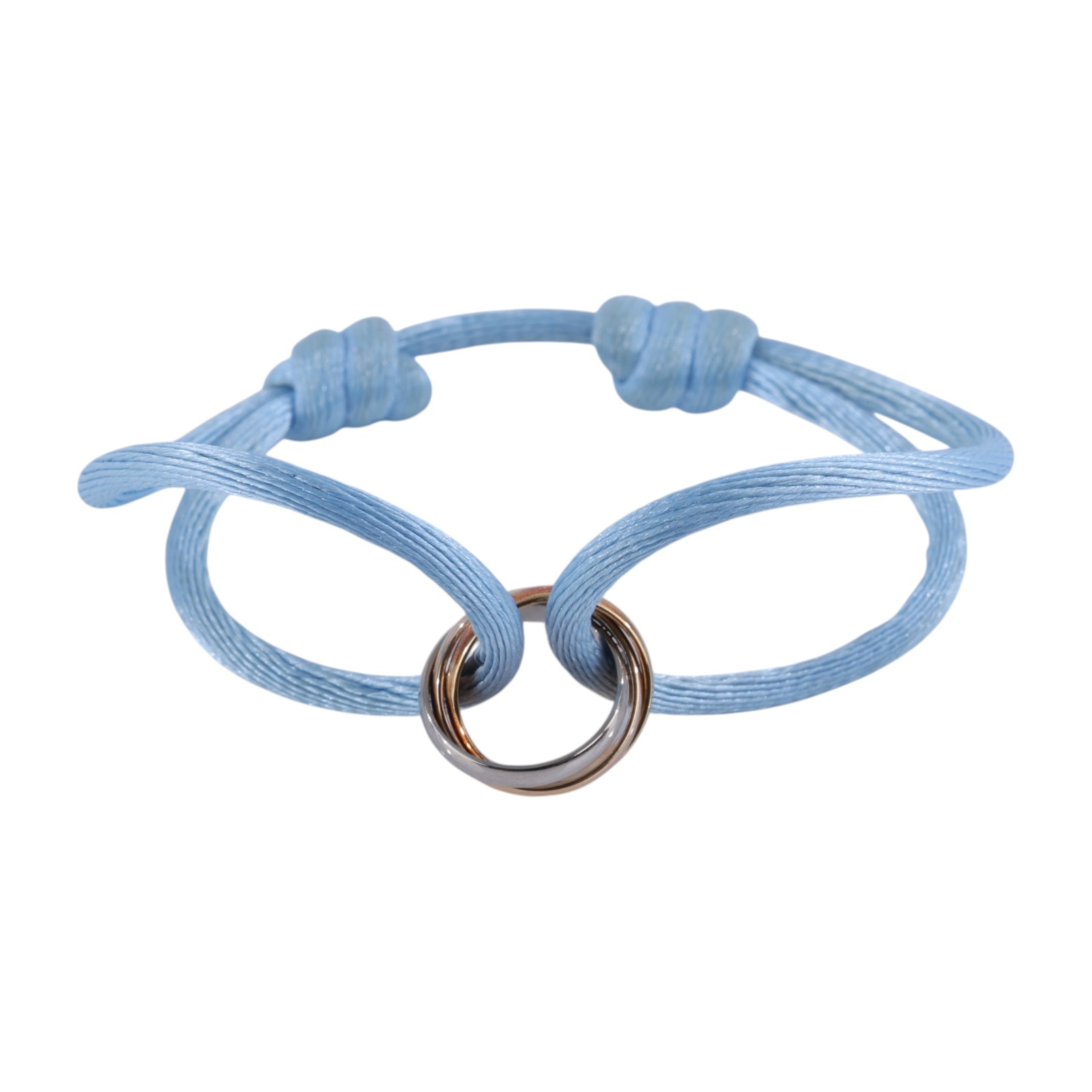 卡地亞 CARTIER Trinity 手環 B6016700 三環藍繩手鍊 保證卡