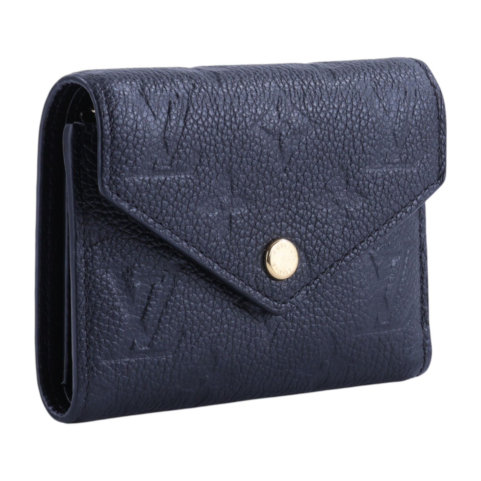 路易威登 LOUIS VUITTON Victorine 錢包 壓花牛皮 M64060 晶片款 黑原花壓紋VICTORINE三折短夾 原廠盒子/防塵袋