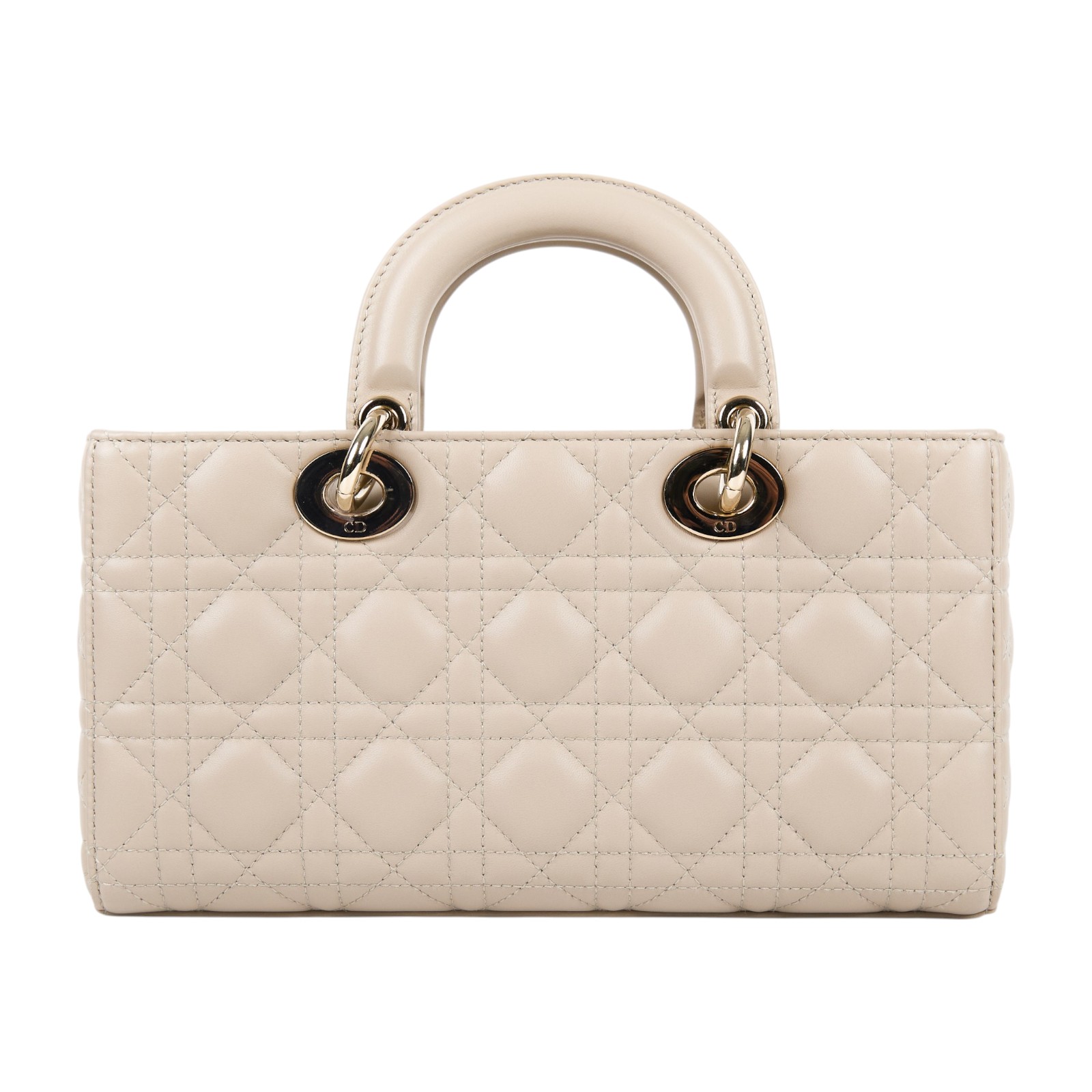 迪奧 CHRISTIAN DIOR Lady D-Joy 中型包 M0540ONGE 奶茶色中 Lady D-Joy 背帶/購買證明正本