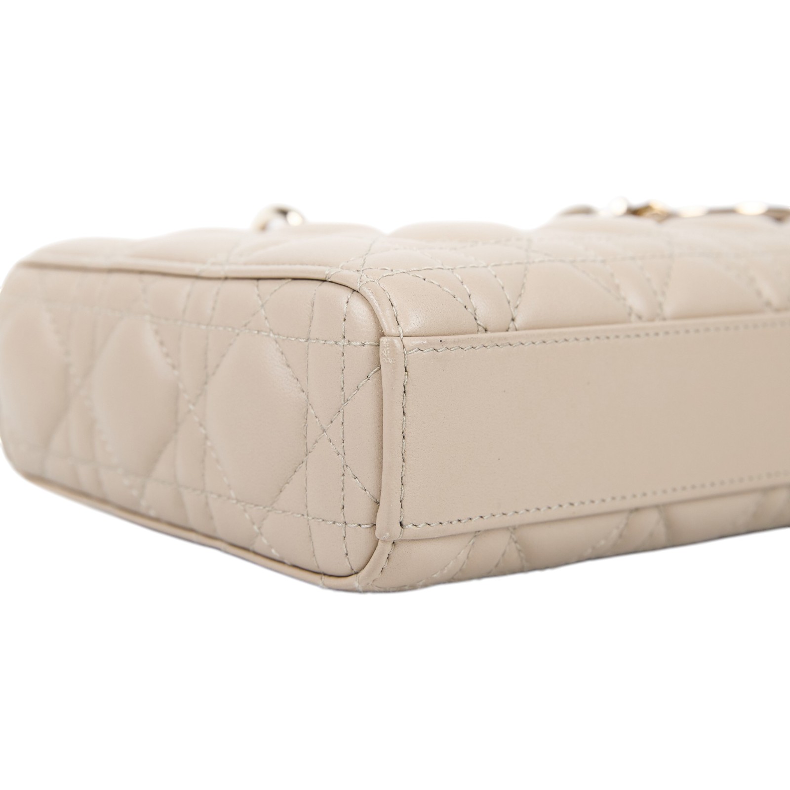 迪奧 CHRISTIAN DIOR Lady D-Joy 中型包 M0540ONGE 奶茶色中 Lady D-Joy 背帶/購買證明正本