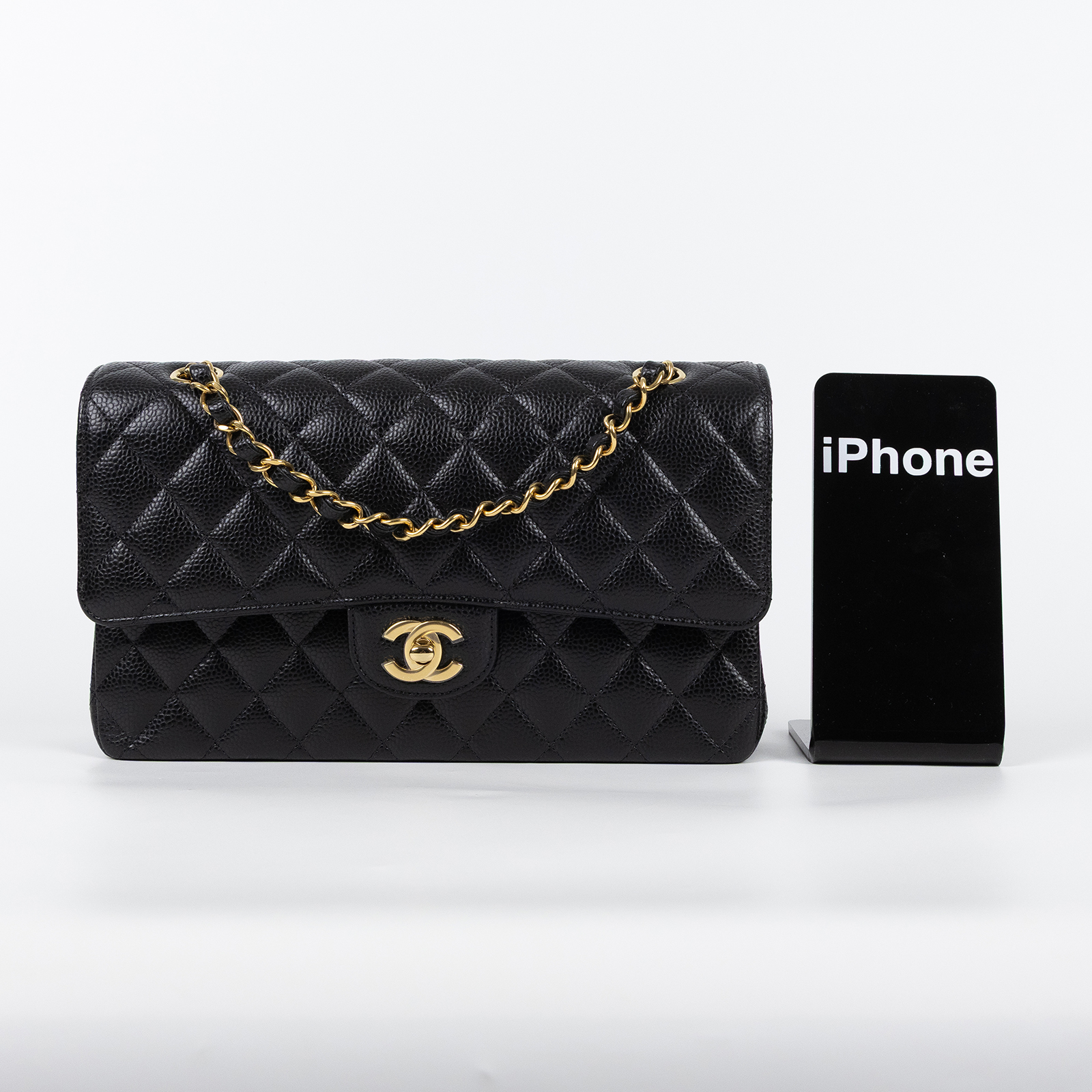 香奈兒 CHANEL CF 經典 11.12 口蓋包 A01112 Y01864 黑金荔枝COCO25 原廠盒子/防塵袋/購買證明正本