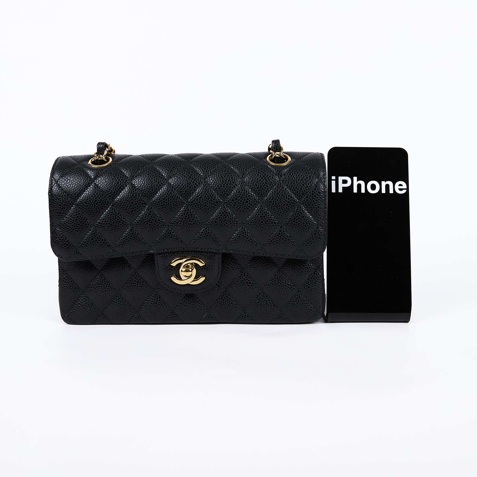 香奈兒 CHANEL CF 經典 小型 口蓋包 A01113 Y01864 31開黑金荔枝COCO23 原廠盒子/防塵袋/購買證明正本/保證卡