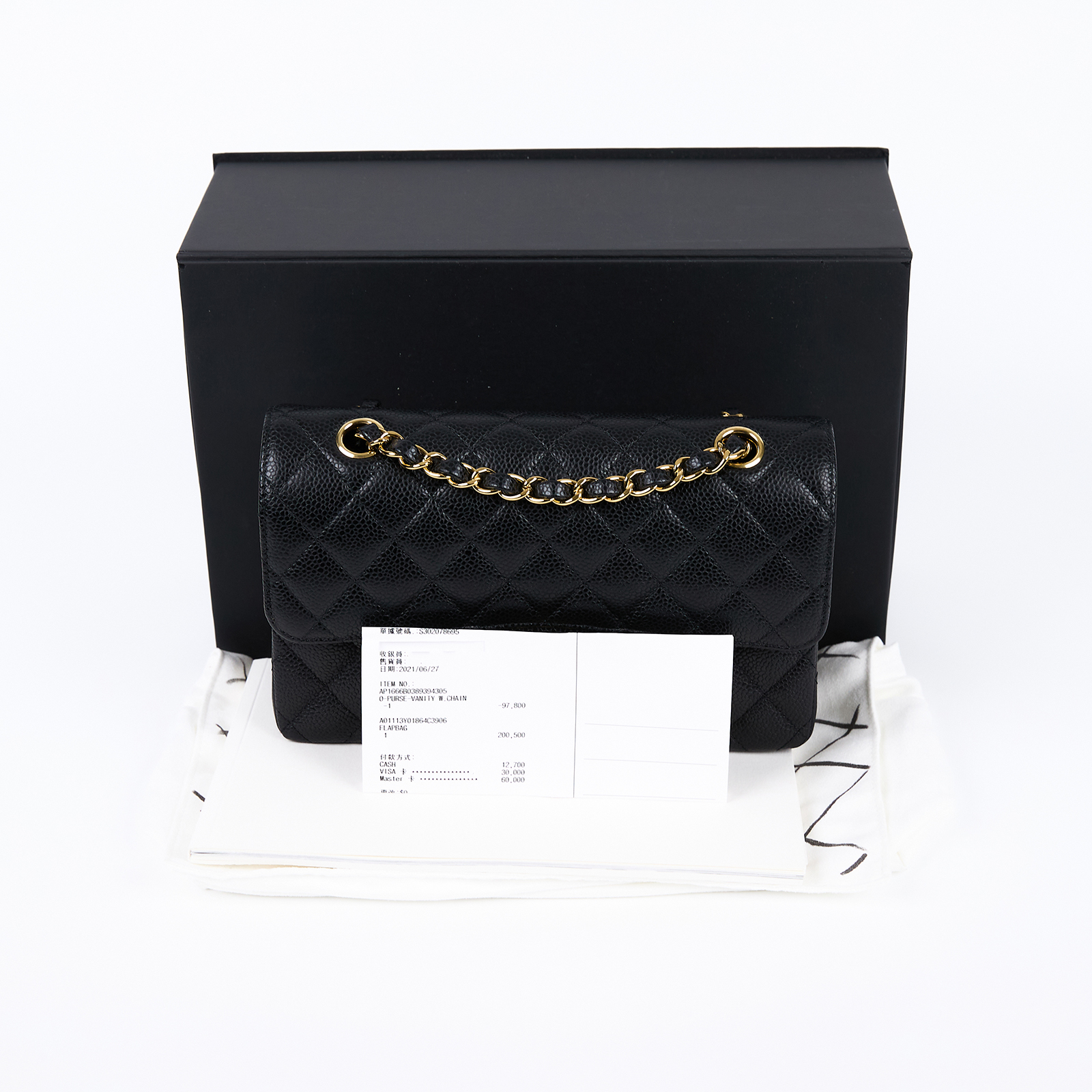 香奈兒 CHANEL CF 經典 小型 口蓋包 A01113 Y01864 31開黑金荔枝COCO23 原廠盒子/防塵袋/購買證明正本/保證卡