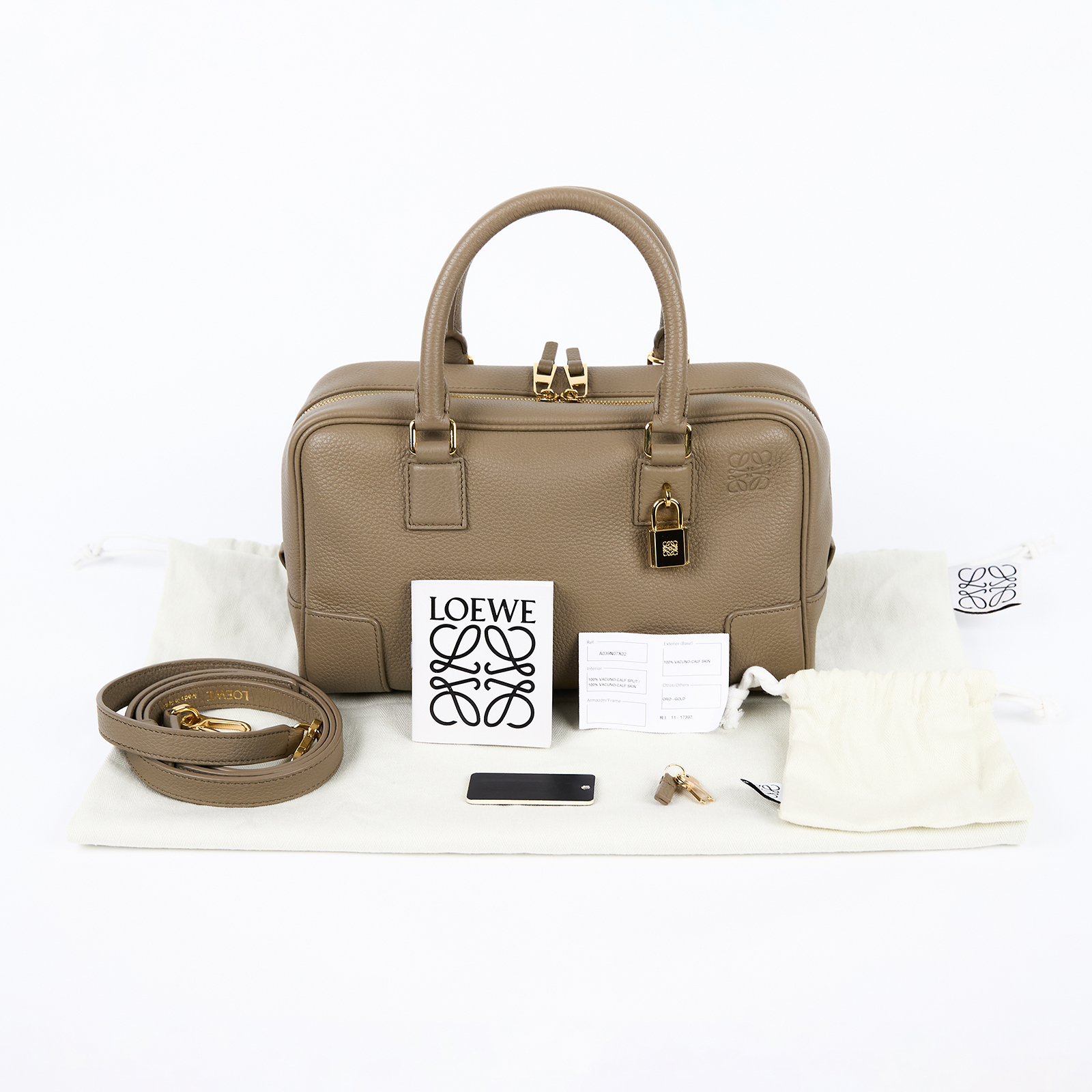 羅意威 LOEWE Amazona 23 手提包 A039N07X17 沙色AMAZONA23 防塵袋/背帶/鎖組