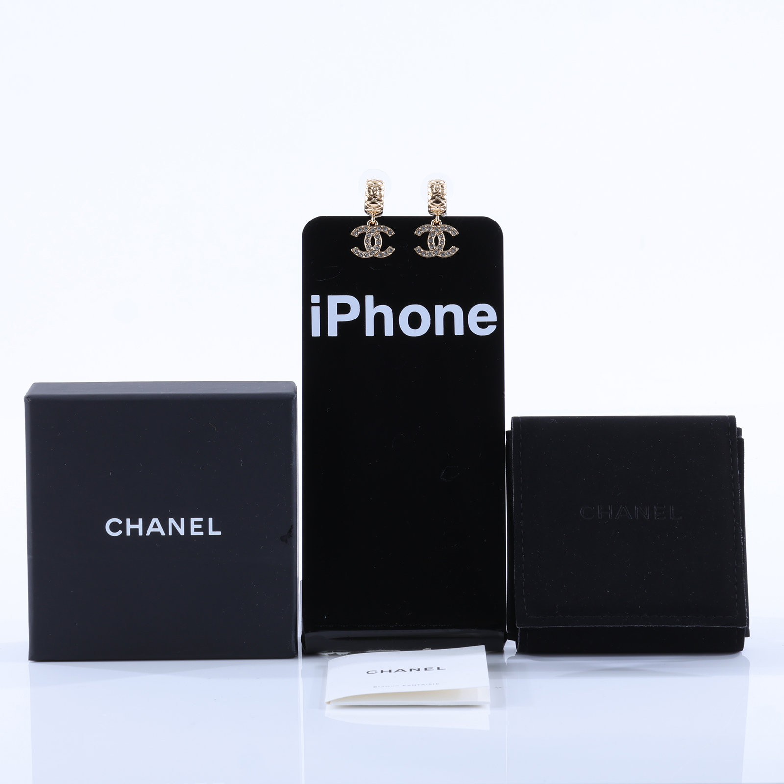 香奈兒 CHANEL 25C 耳環 耳釘 ABF095 B19294B25/C 金色雙C墜飾耳環 原廠盒子/內襯
