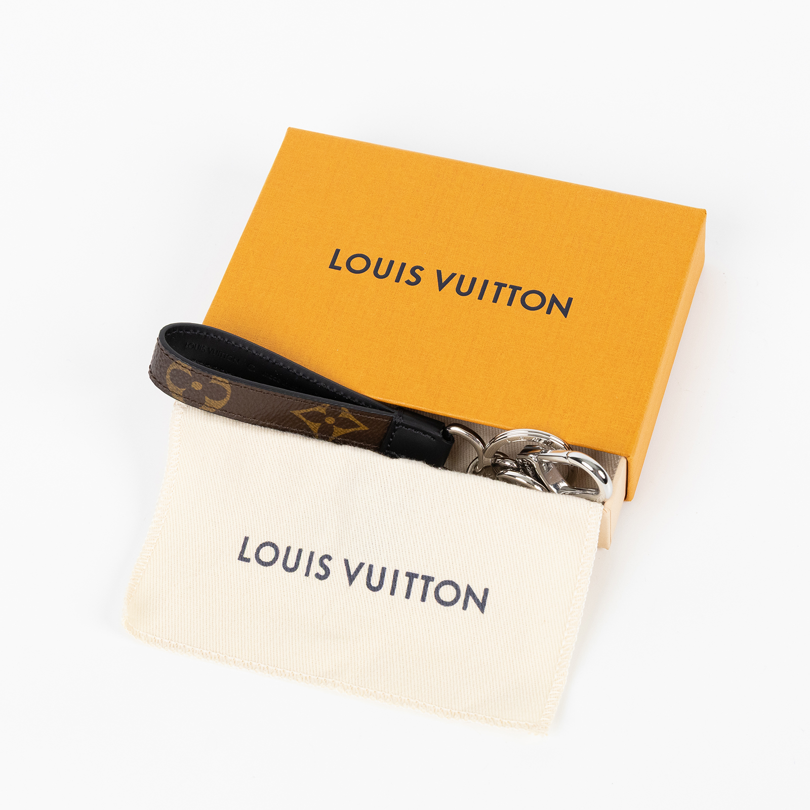 路易威登 LOUIS VUITTON Monogram Slim Dragonne 包包吊飾 鑰匙圈 包掛 M00853 包包吊飾兼鑰匙圈 原廠盒子/防塵袋