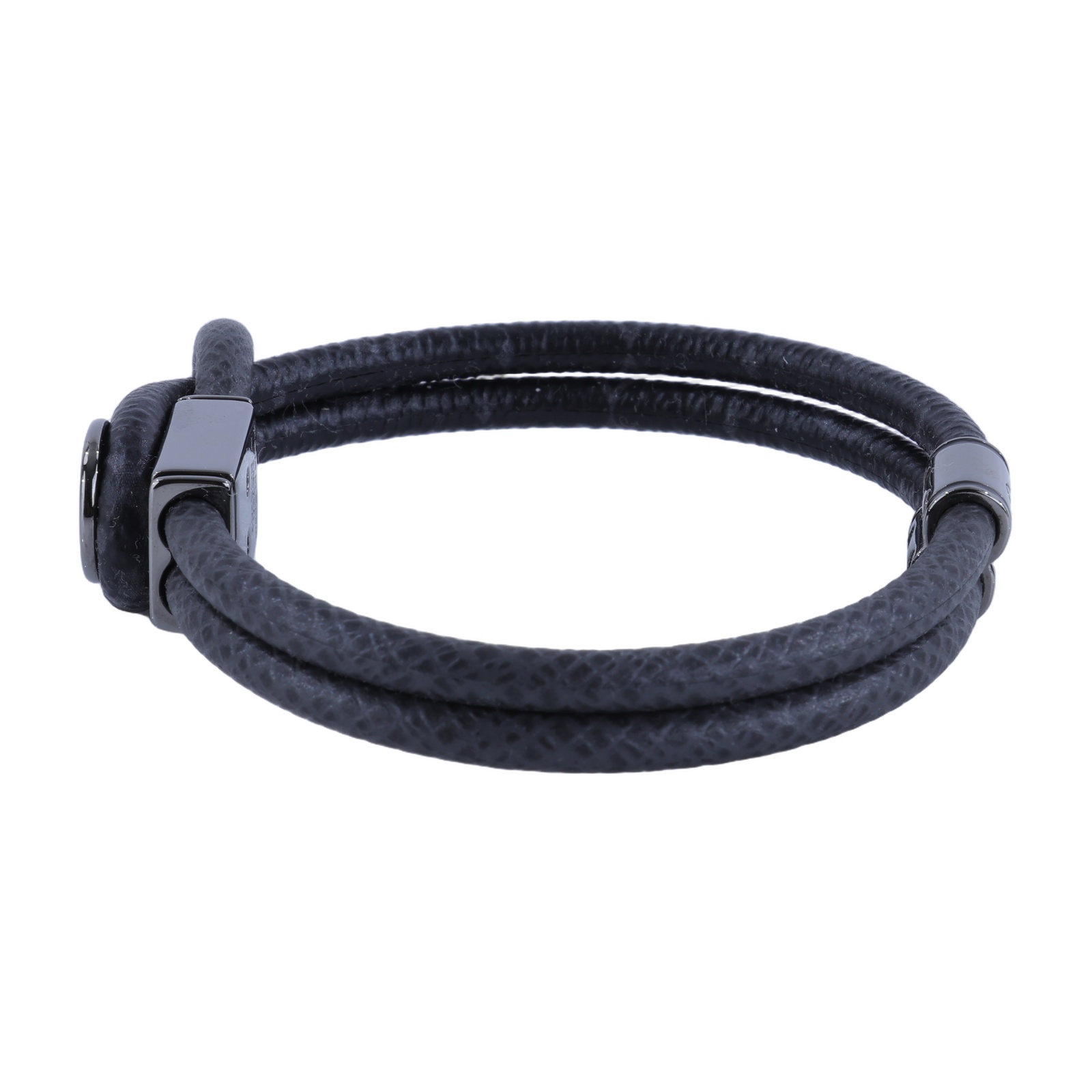 路易威登 LOUIS VUITTON Loop It 手環 Monogram Eclipse 帆布 銀色金屬配件 M6780E  原廠盒子/防塵袋